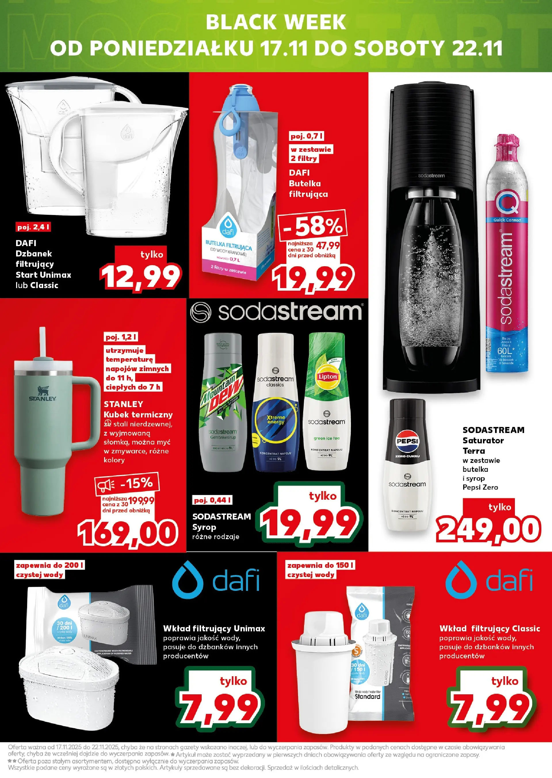 Kaufland gazetka (13.11.2025) od jutra ✳️ BLACK FRIDAY | Strona: 15 | Produkty: Dzbanek, Ice Tea, Pepsi, Sodastream