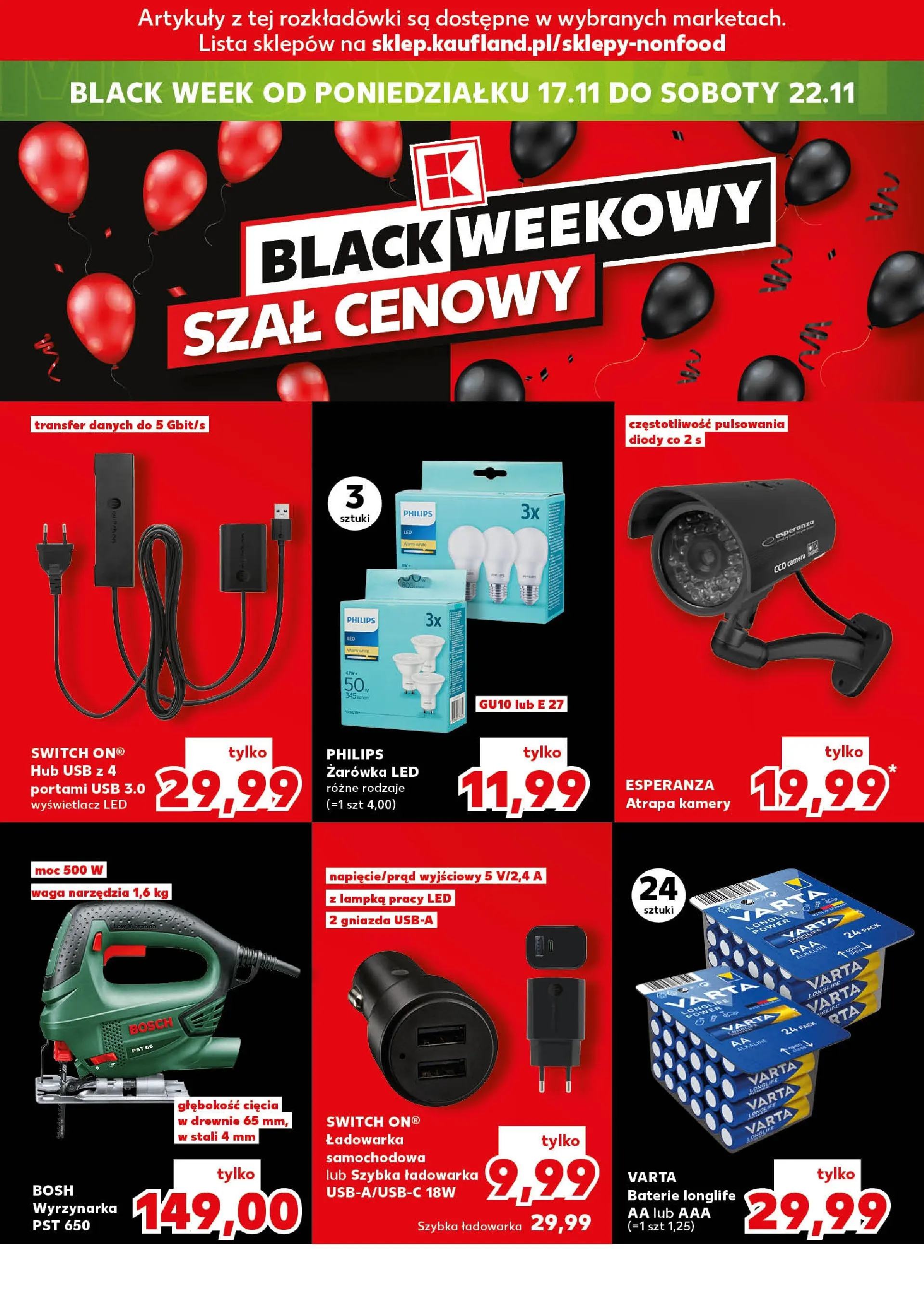 Kaufland gazetka (13.11.2025) od jutra ✳️ BLACK FRIDAY | Strona: 16 | Produkty: Szal, Ładowarka, USB, Baterie