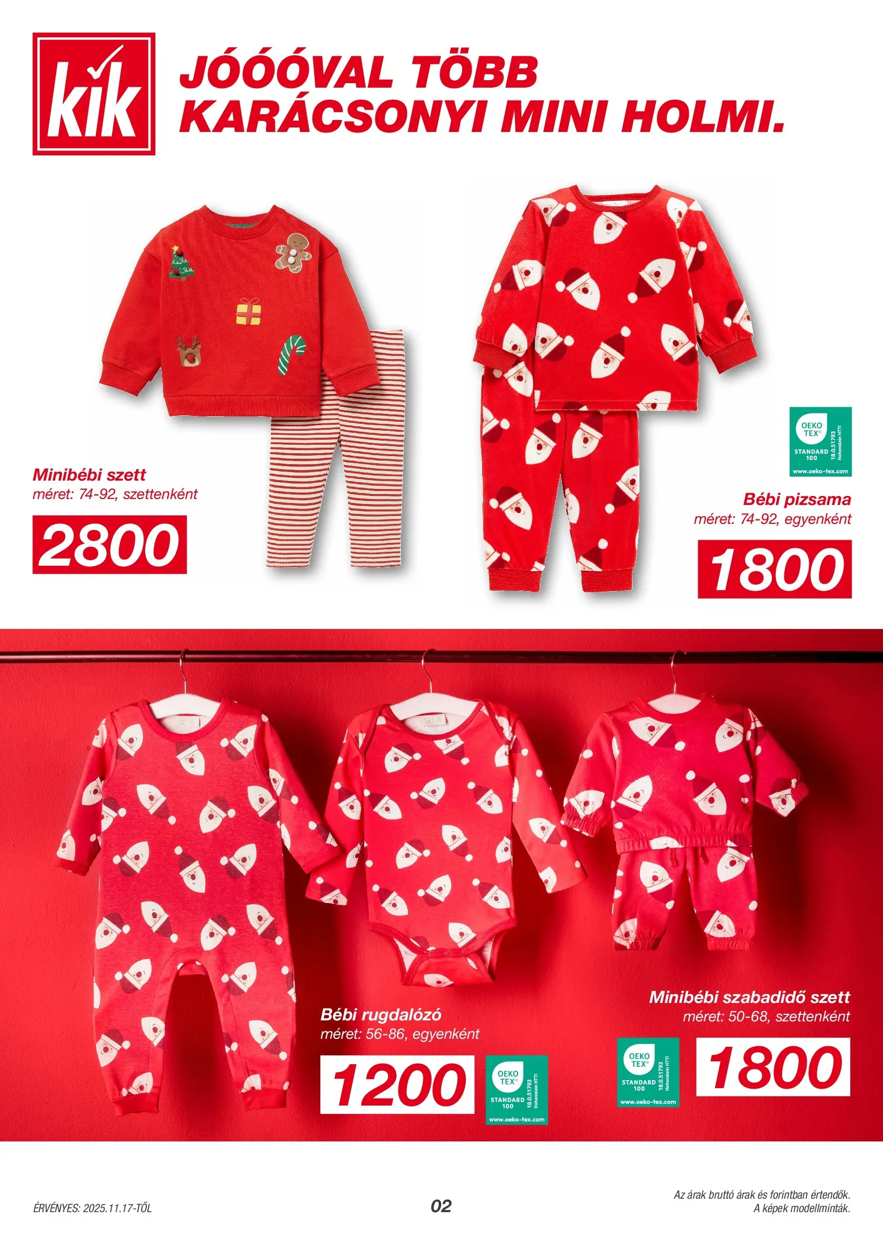 Kik - KiK újság érvényessége 2025.11.23-ig - 2025.11.13. -tól/töl > akció, lapozható szórólap 🛍️ | Oldal: 2 | Termékek: Pizsama