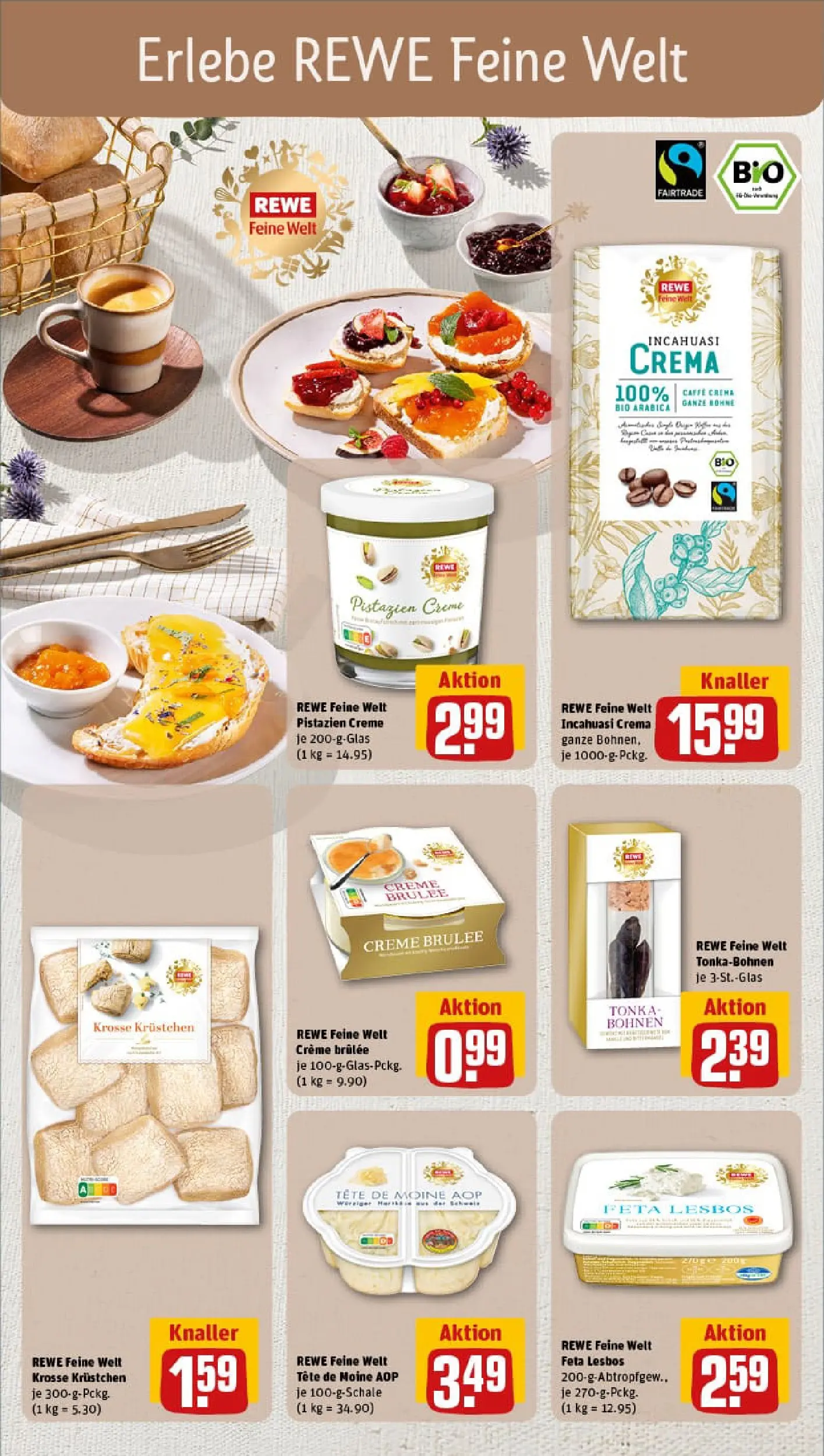 REWE Prospekt ab 17.11.2025 zum Blättern » Angebote | Seite: 20 | Produkte: Feta, Pistazien, Creme, Creme brulee