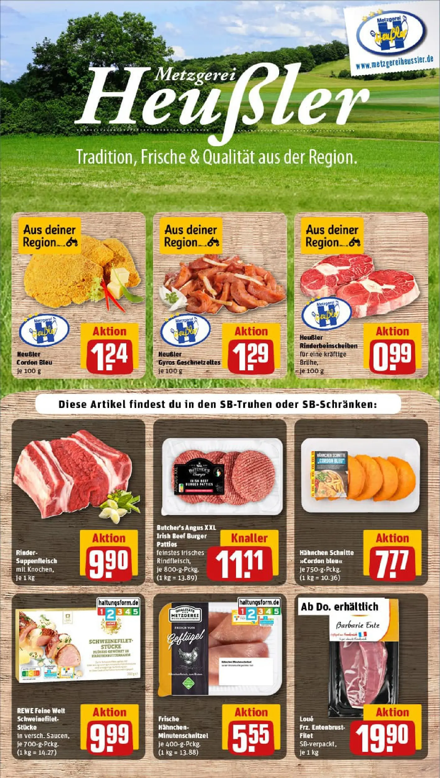 REWE Prospekt ab 17.11.2025 zum Blättern » Angebote | Seite: 10 | Produkte: Hahnchen, Burger, Schnitzel, Schweinefilet