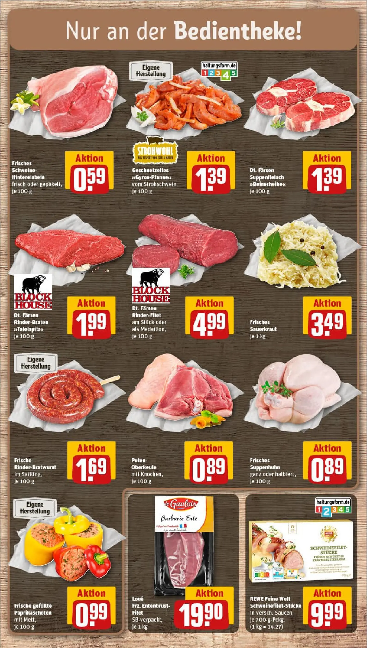 REWE Prospekt ab 17.11.2025 zum Blättern » Angebote | Seite: 8 | Produkte: Rinderbraten, Bratwurst, Suppenfleisch, Ente