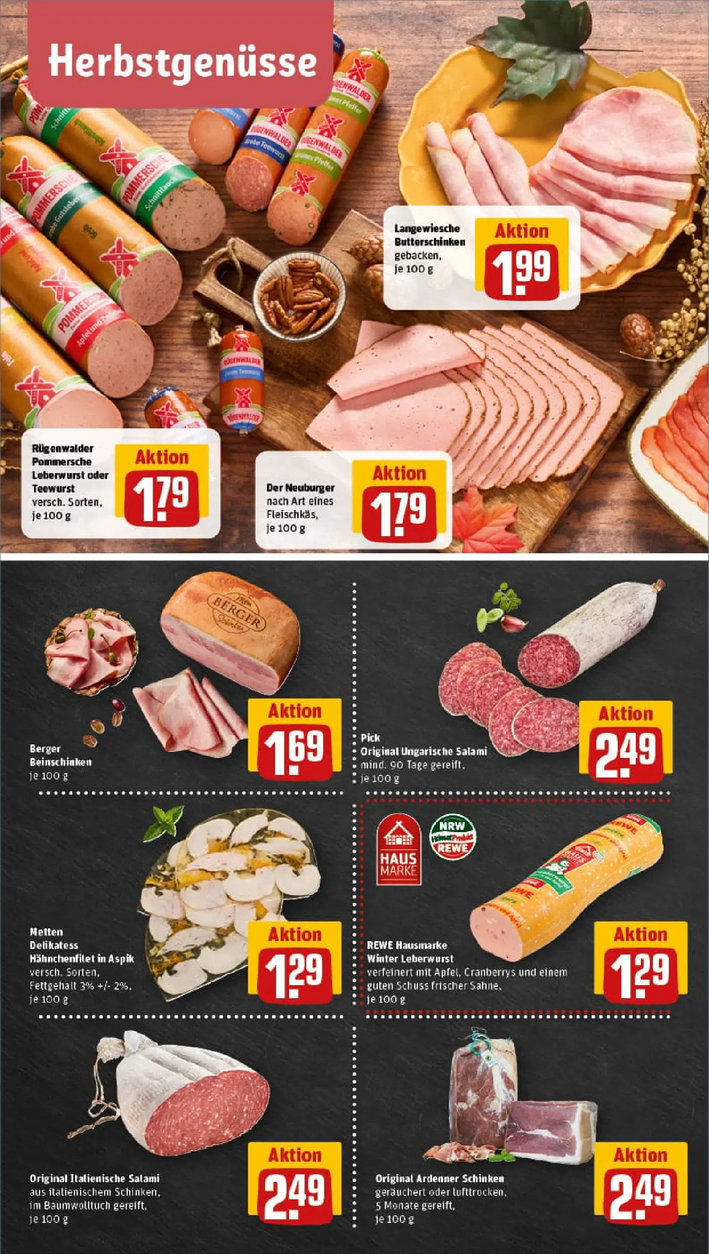 REWE Prospekt ab 17.11.2025 zum Blättern » Angebote | Seite: 8 | Produkte: Äpfel, Salami, Schinken, Sahne