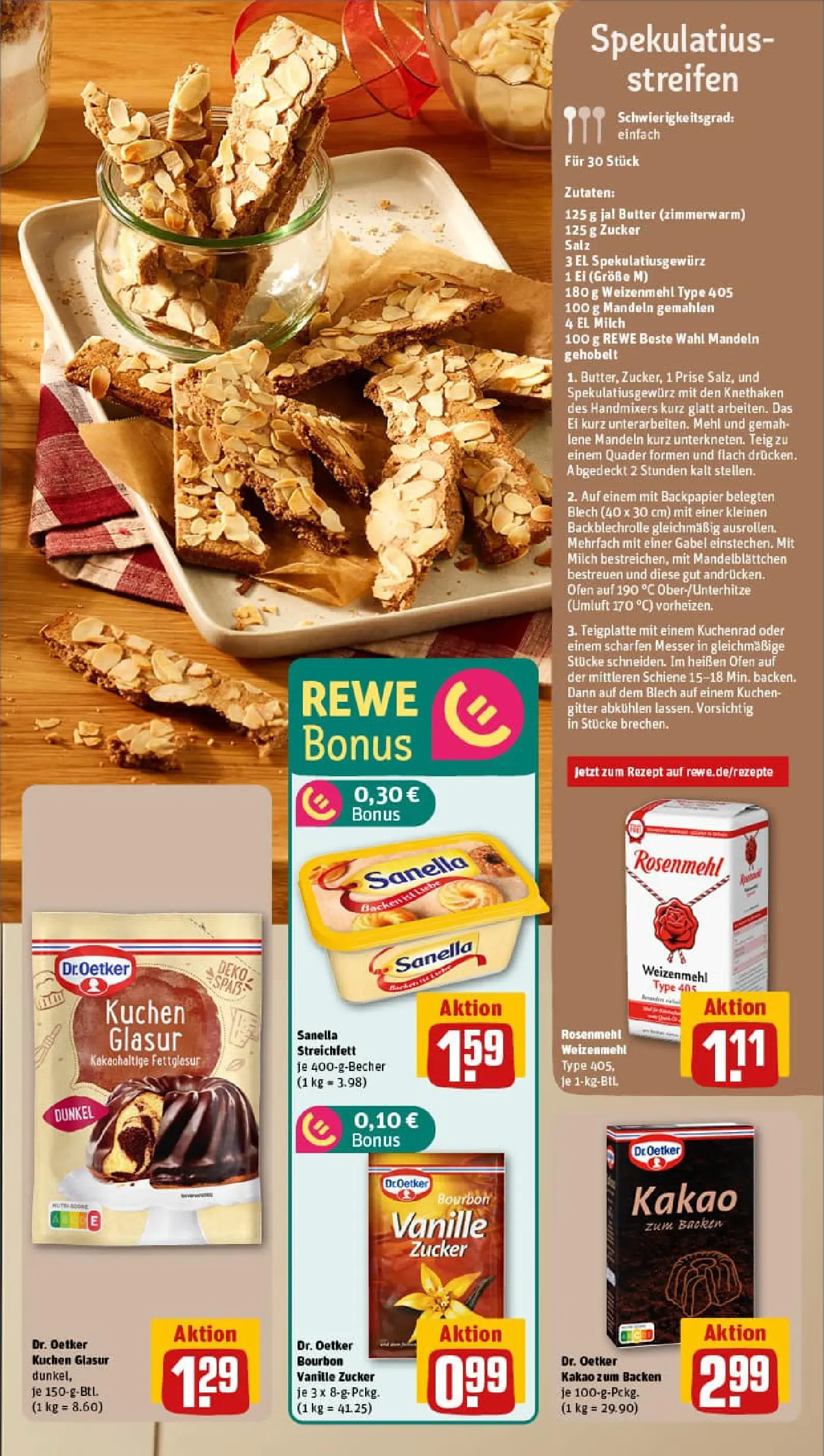 REWE Prospekt ab 17.11.2025 zum Blättern » Angebote | Seite: 5 | Produkte: Mehl, Butter, Mandeln, Zucker