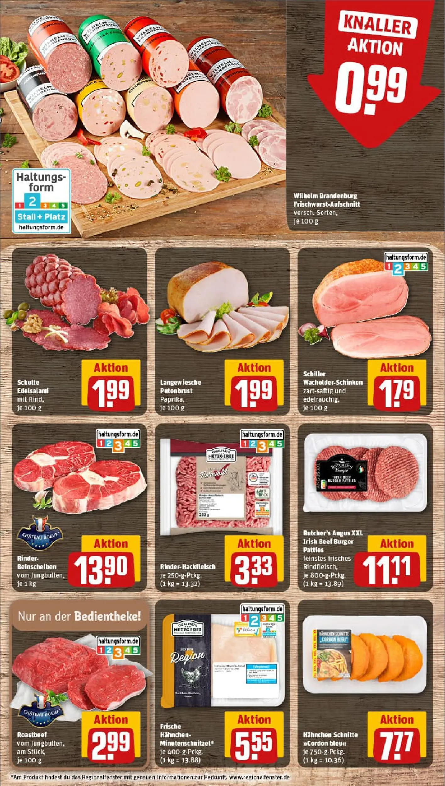 REWE Prospekt ab 17.11.2025 zum Blättern » Angebote | Seite: 8 | Produkte: Hahnchen, Burger, Roastbeef, Salami