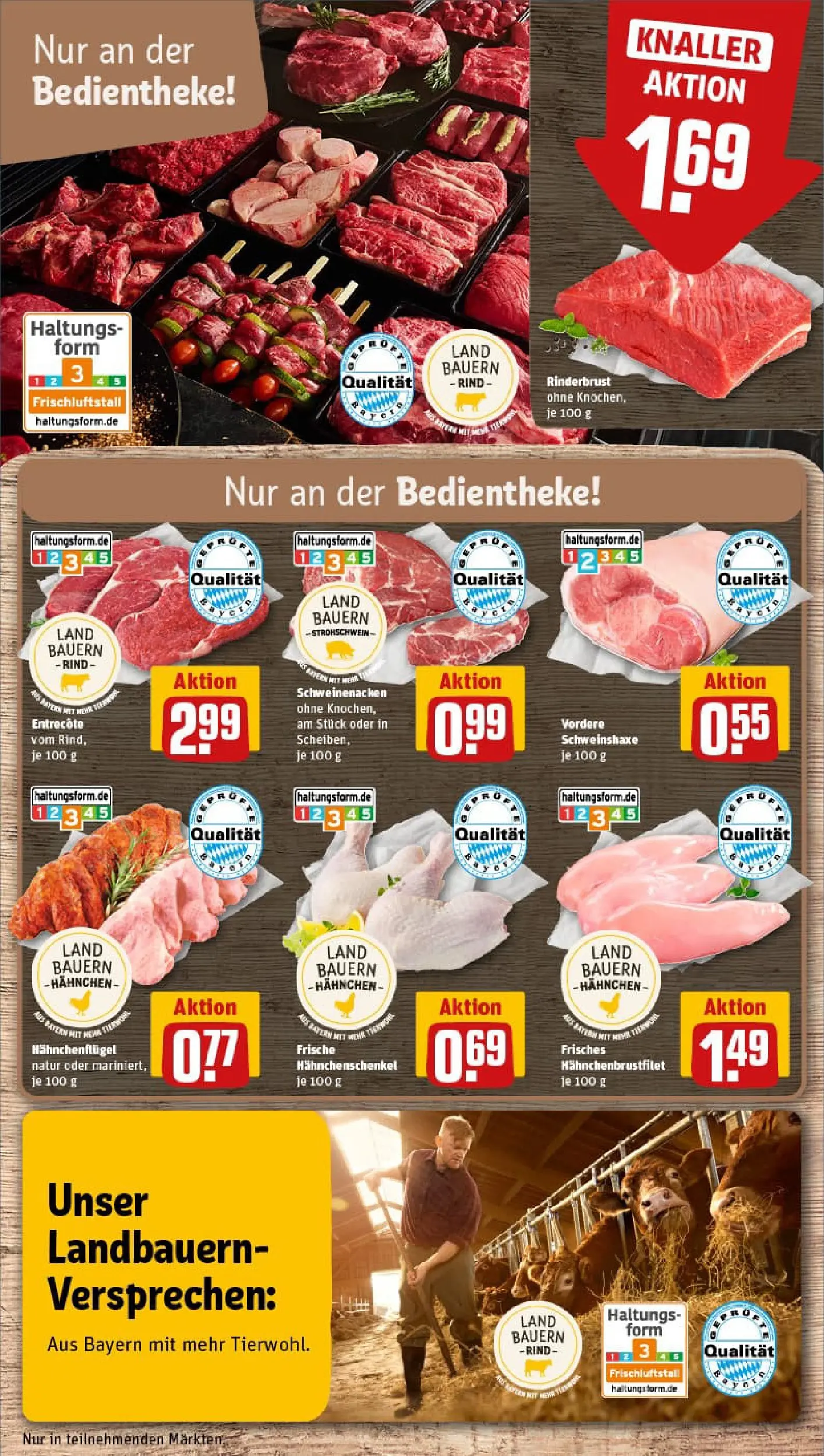 REWE Prospekt ab 17.11.2025 zum Blättern » Angebote | Seite: 10 | Produkte: Hahnchen, Hahnchenschenkel, Schweinenacken, Entrecote