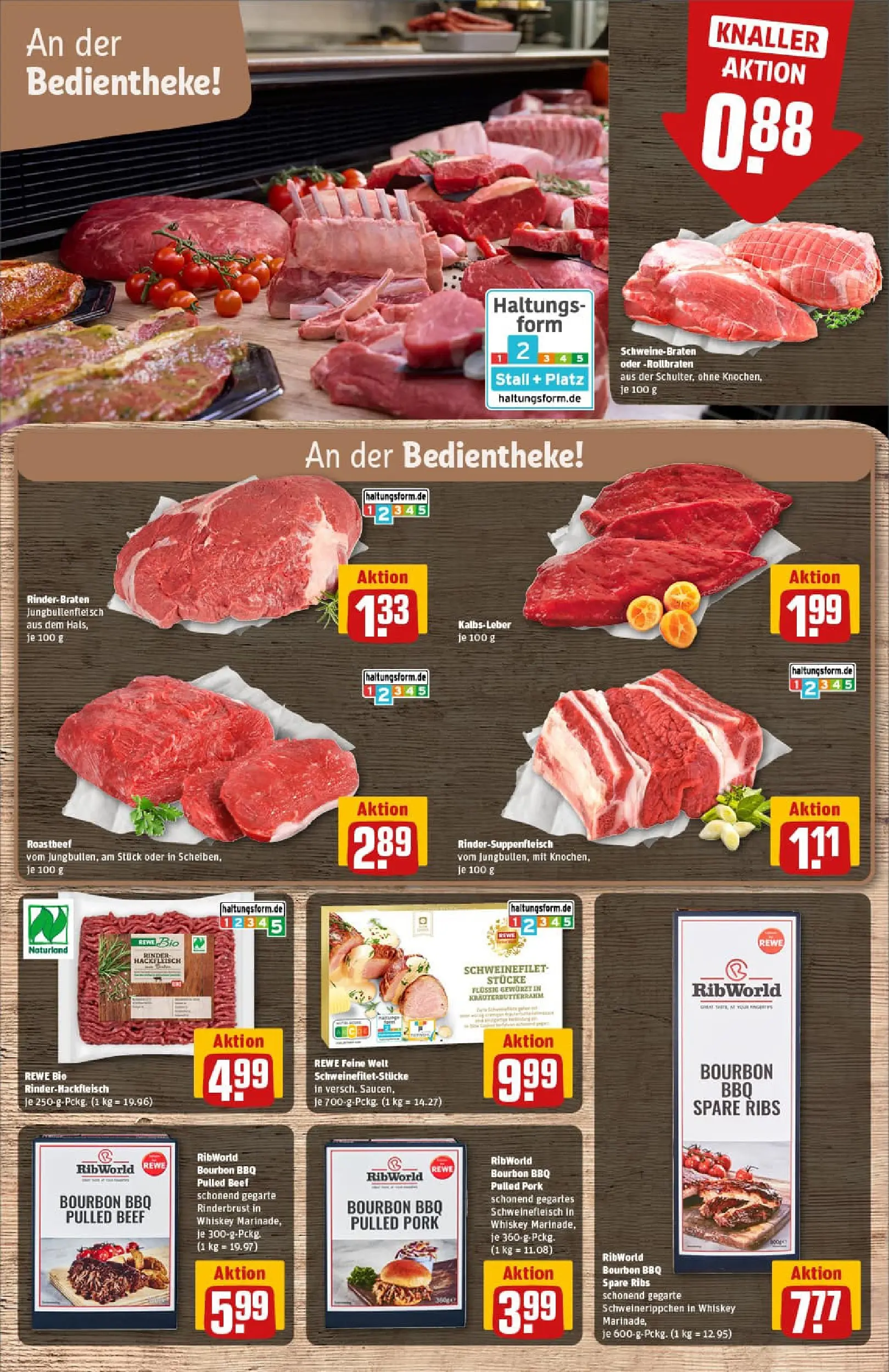 REWE Prospekt ab 17.11.2025 zum Blättern » Angebote | Seite: 9 | Produkte: Schweinefilet, Bourbon, Whiskey, Hackfleisch