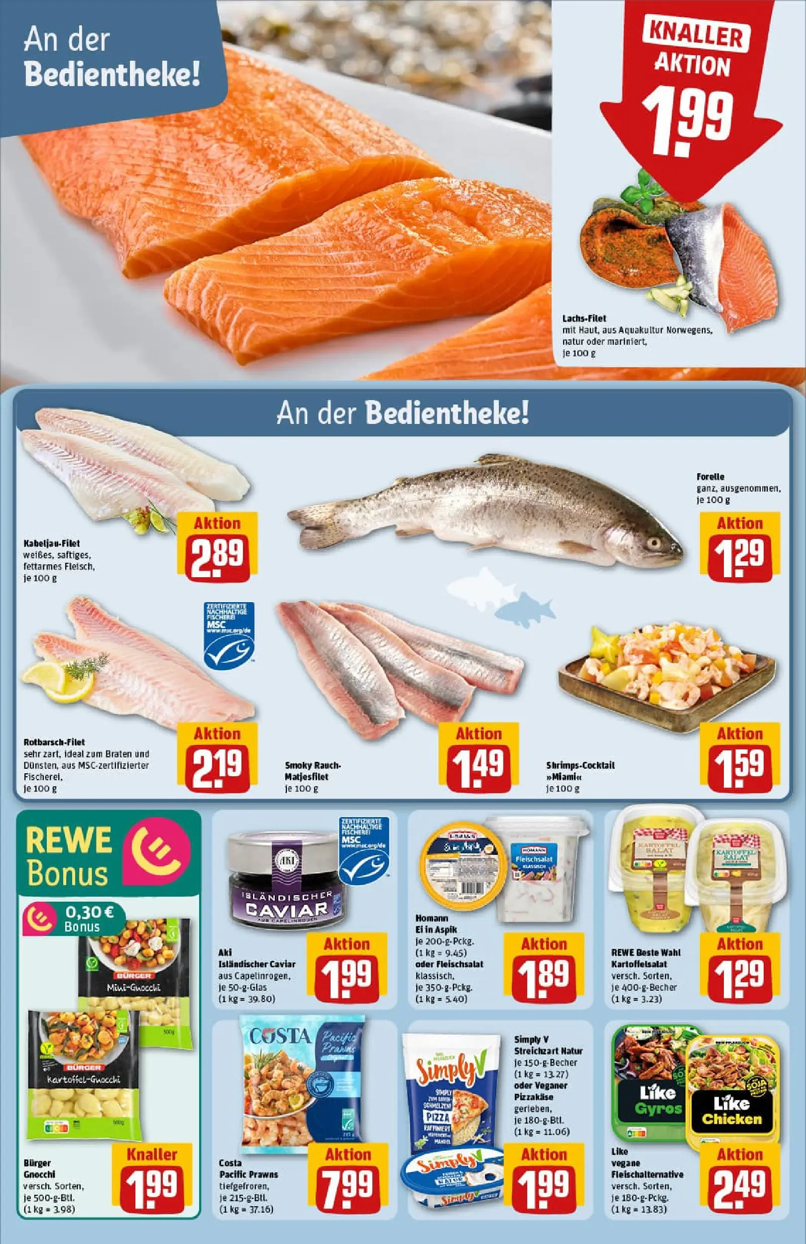 REWE Prospekt ab 17.11.2025 zum Blättern » Angebote | Seite: 16 | Produkte: Burger, Gyros, Pizza, Salat