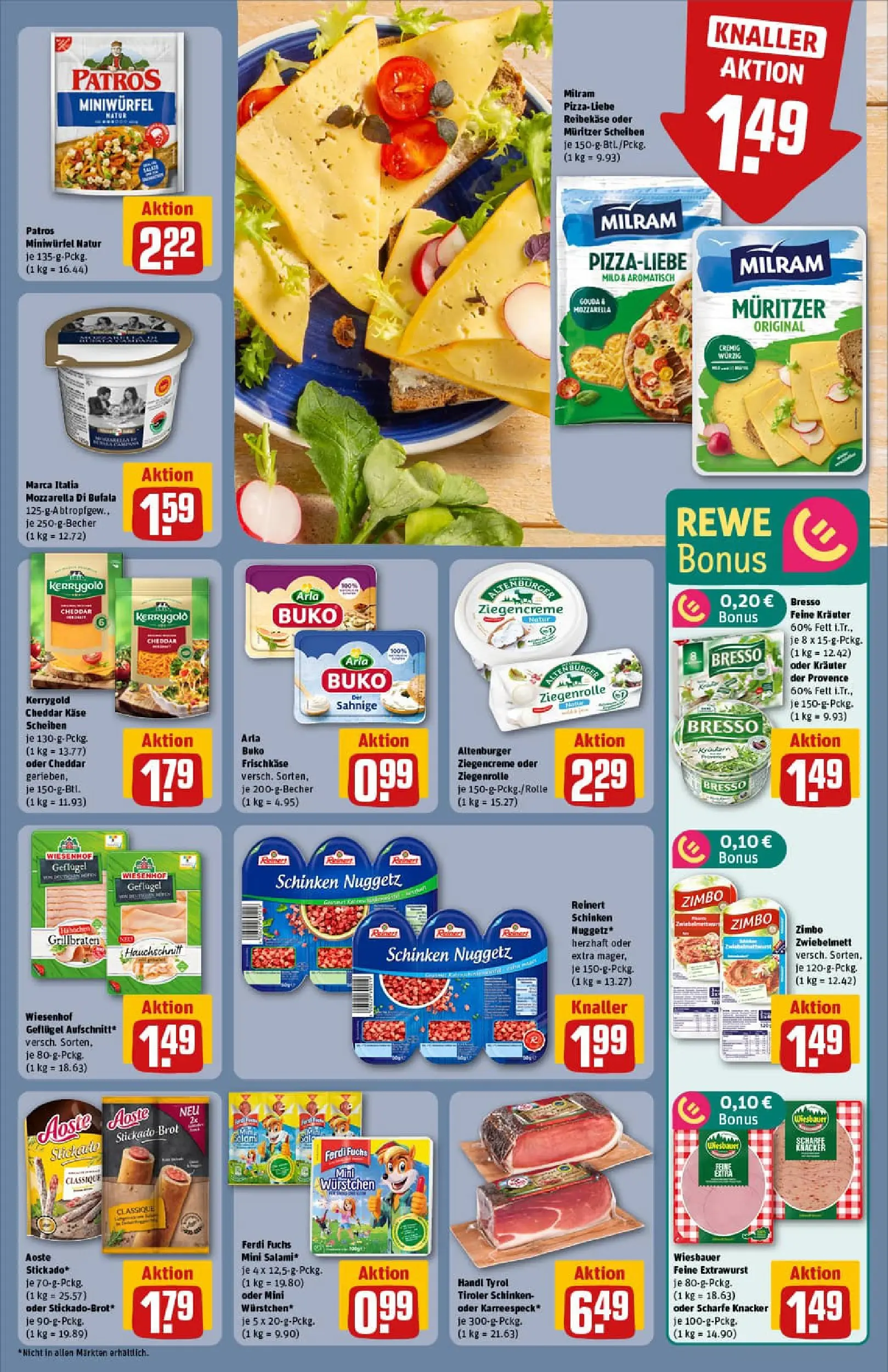 REWE Prospekt ab 17.11.2025 zum Blättern » Angebote | Seite: 17 | Produkte: Käse, Bresso, Brot, Schinken