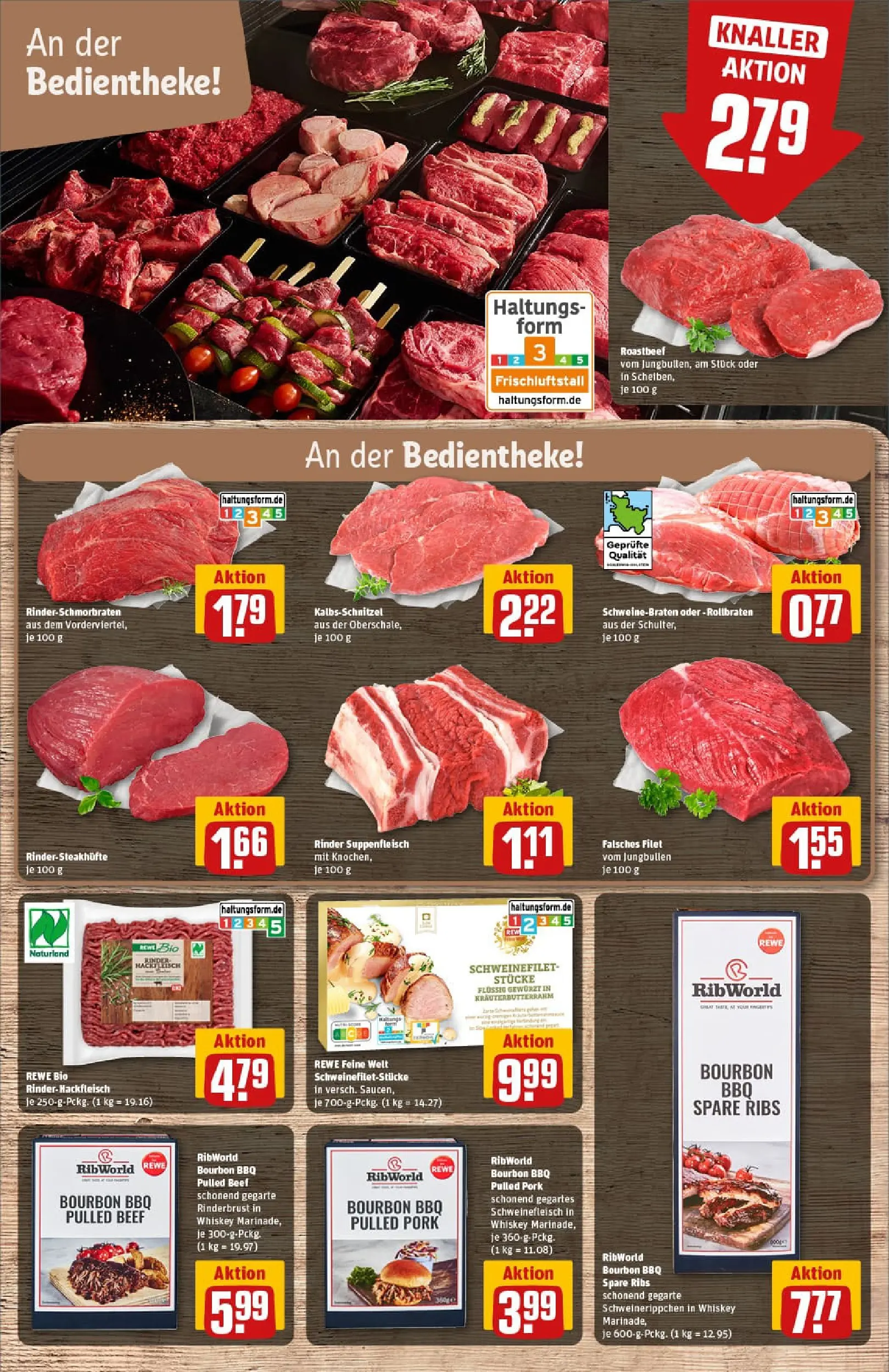 REWE Prospekt ab 17.11.2025 zum Blättern » Angebote | Seite: 9 | Produkte: Roastbeef, Suppenfleisch, Schweinefleisch, Whiskey