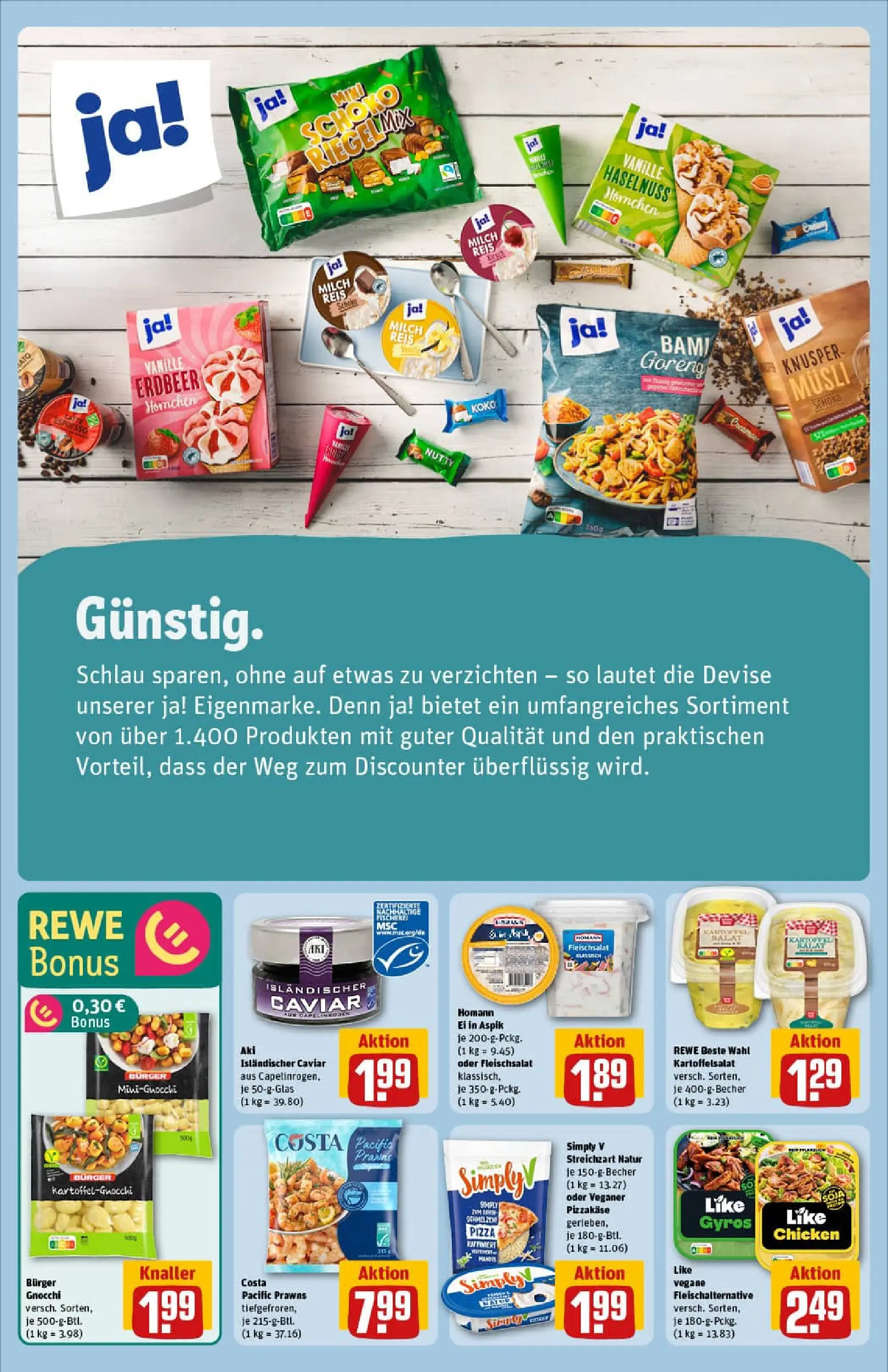 REWE Prospekt ab 17.11.2025 zum Blättern » Angebote | Seite: 14 | Produkte: Musli, Burger, Gyros, Salat
