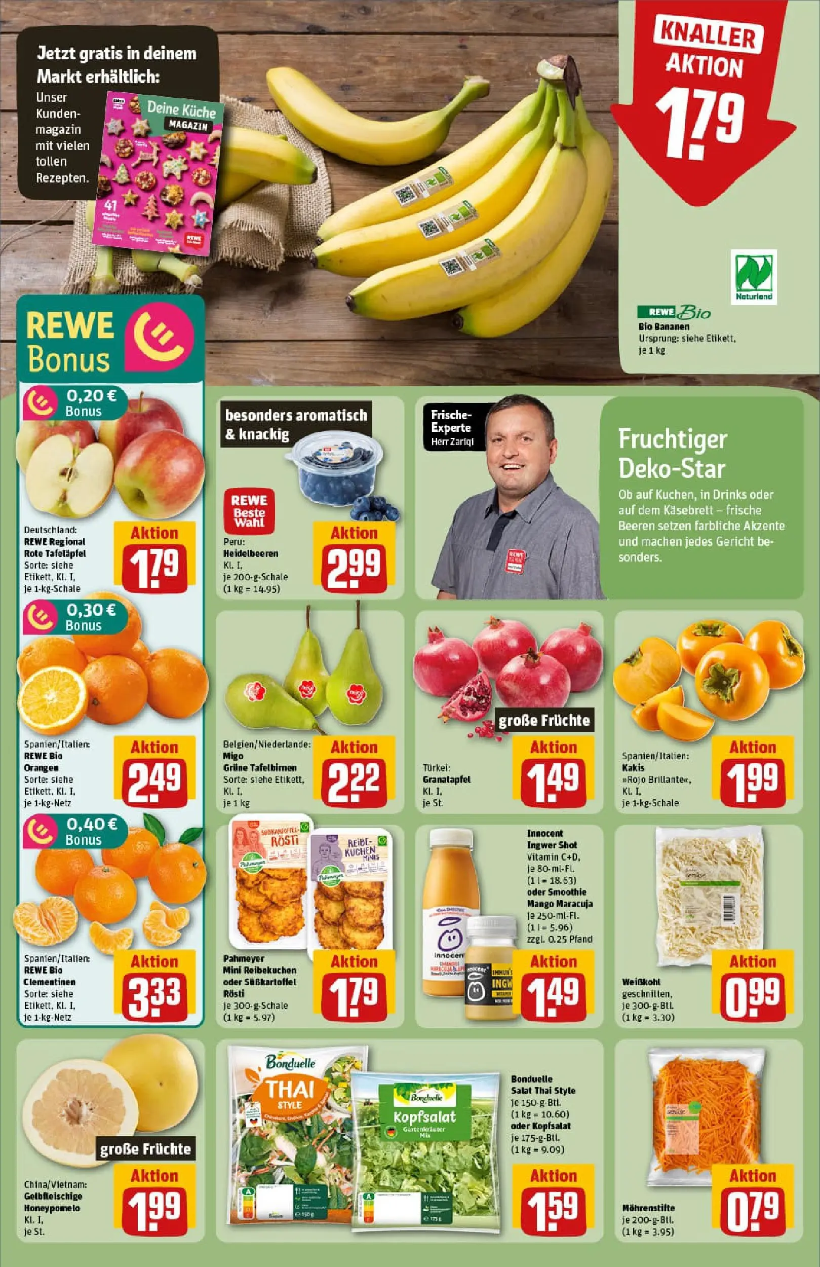 REWE Prospekt ab 17.11.2025 zum Blättern » Angebote | Seite: 6 | Produkte: Granatapfel, Orangen, Mango, Kuchen