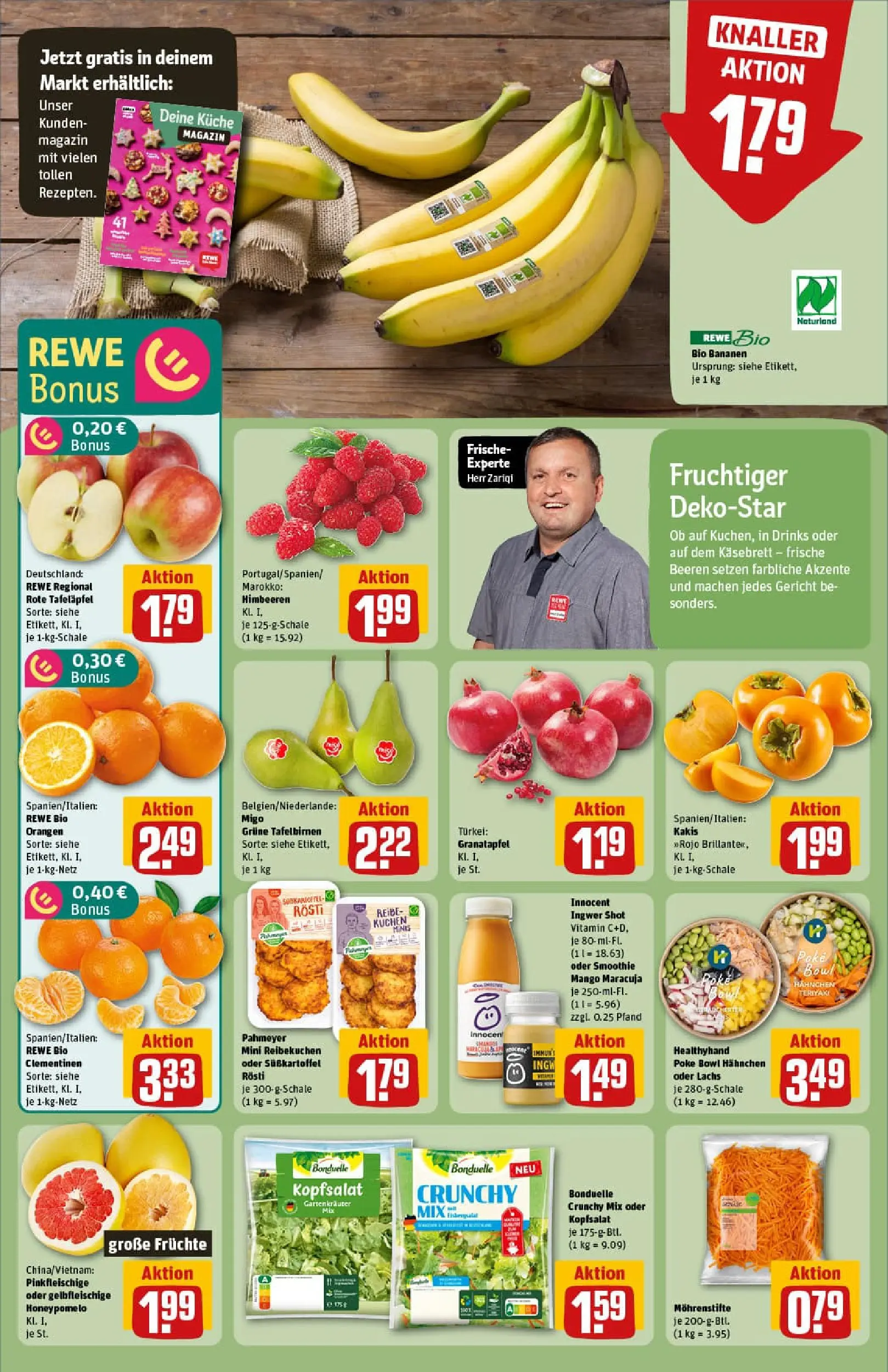 REWE Prospekt ab 17.11.2025 zum Blättern » Angebote | Seite: 6 | Produkte: Himbeeren, Granatapfel, Orangen, Kuchen