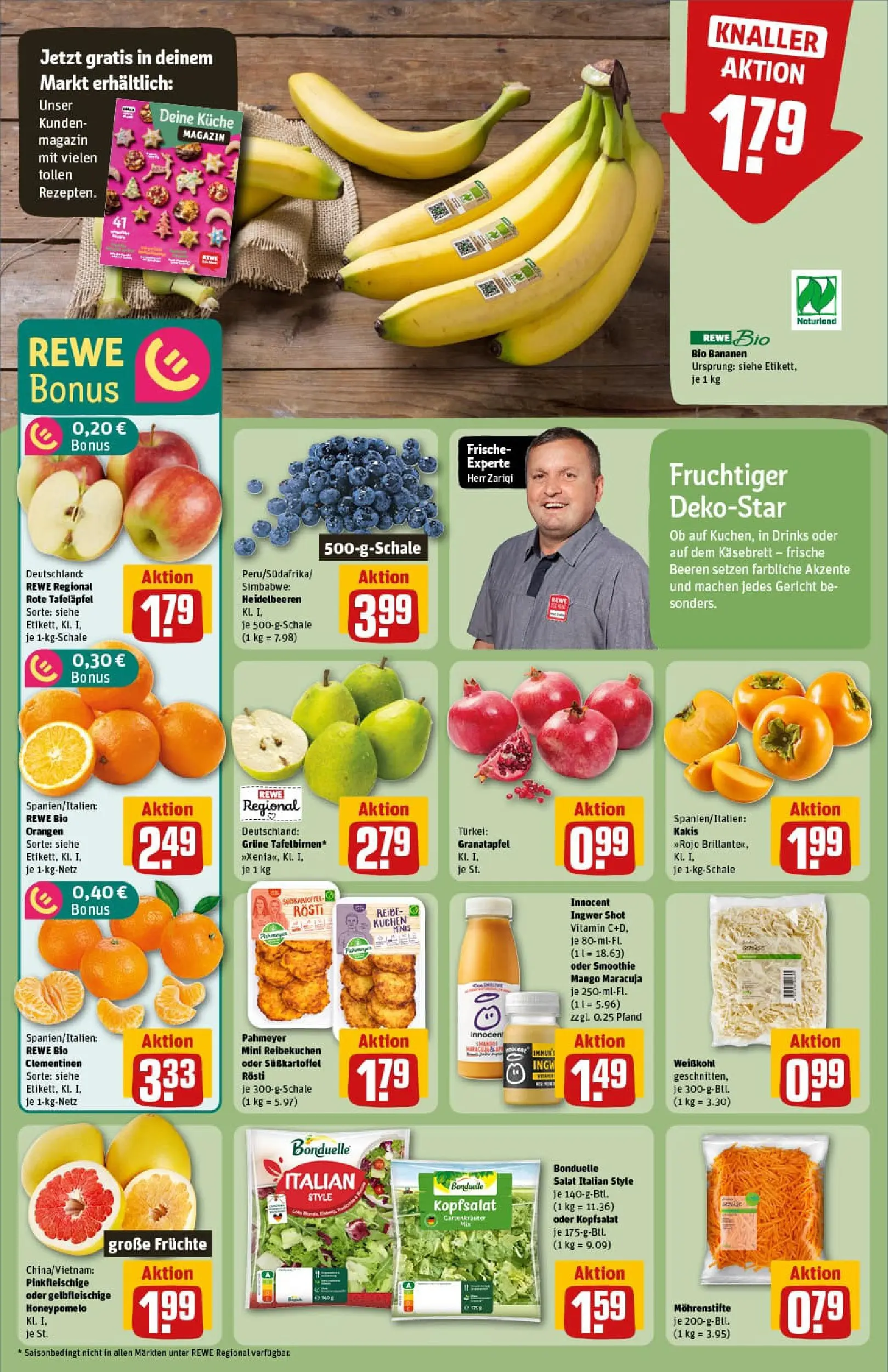 REWE Prospekt ab 17.11.2025 zum Blättern » Angebote | Seite: 6 | Produkte: Küche, Orangen, Heidelbeeren, Salat