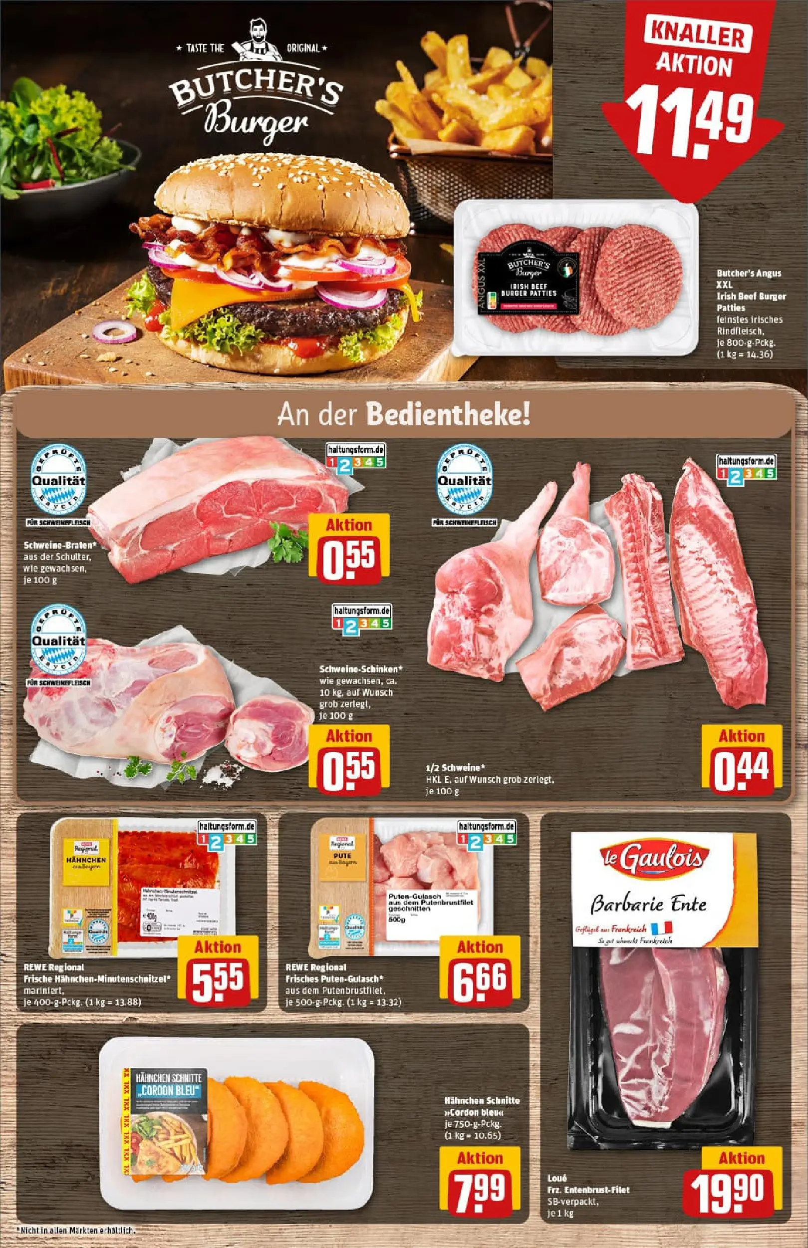 REWE Prospekt ab 17.11.2025 zum Blättern » Angebote | Seite: 8 | Produkte: Pute, Hahnchen, Burger, Ente