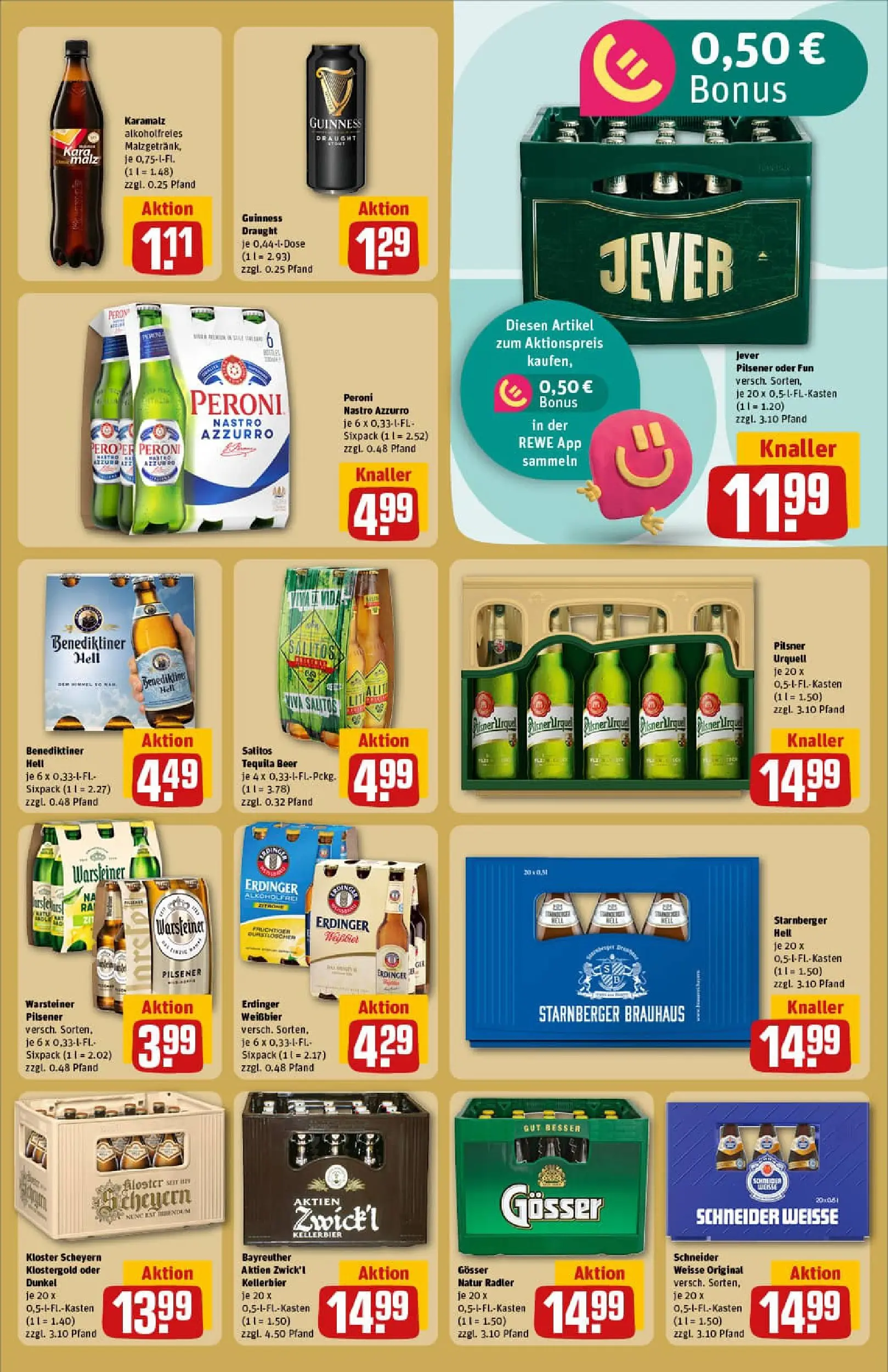 REWE Prospekt ab 17.11.2025 zum Blättern » Angebote | Seite: 19 | Produkte: Benediktiner hell, Tequila, Pilsner urquell, Warsteiner