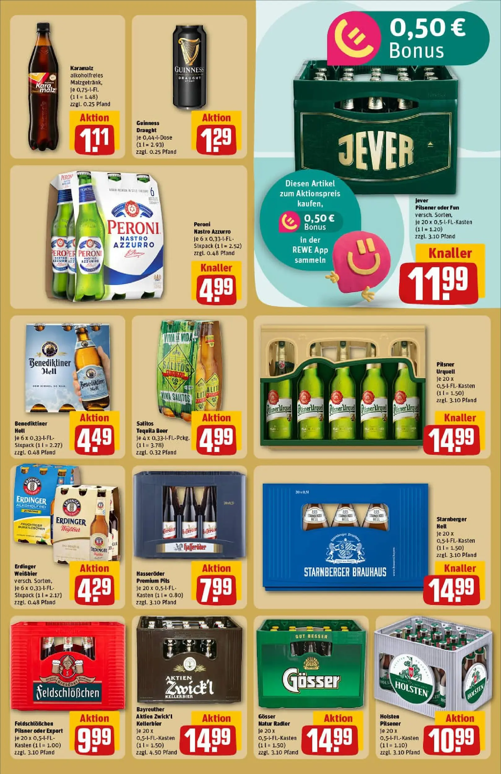 REWE Prospekt ab 17.11.2025 zum Blättern » Angebote | Seite: 21 | Produkte: Holsten, Benediktiner hell, Pilsner urquell, Hasseröder