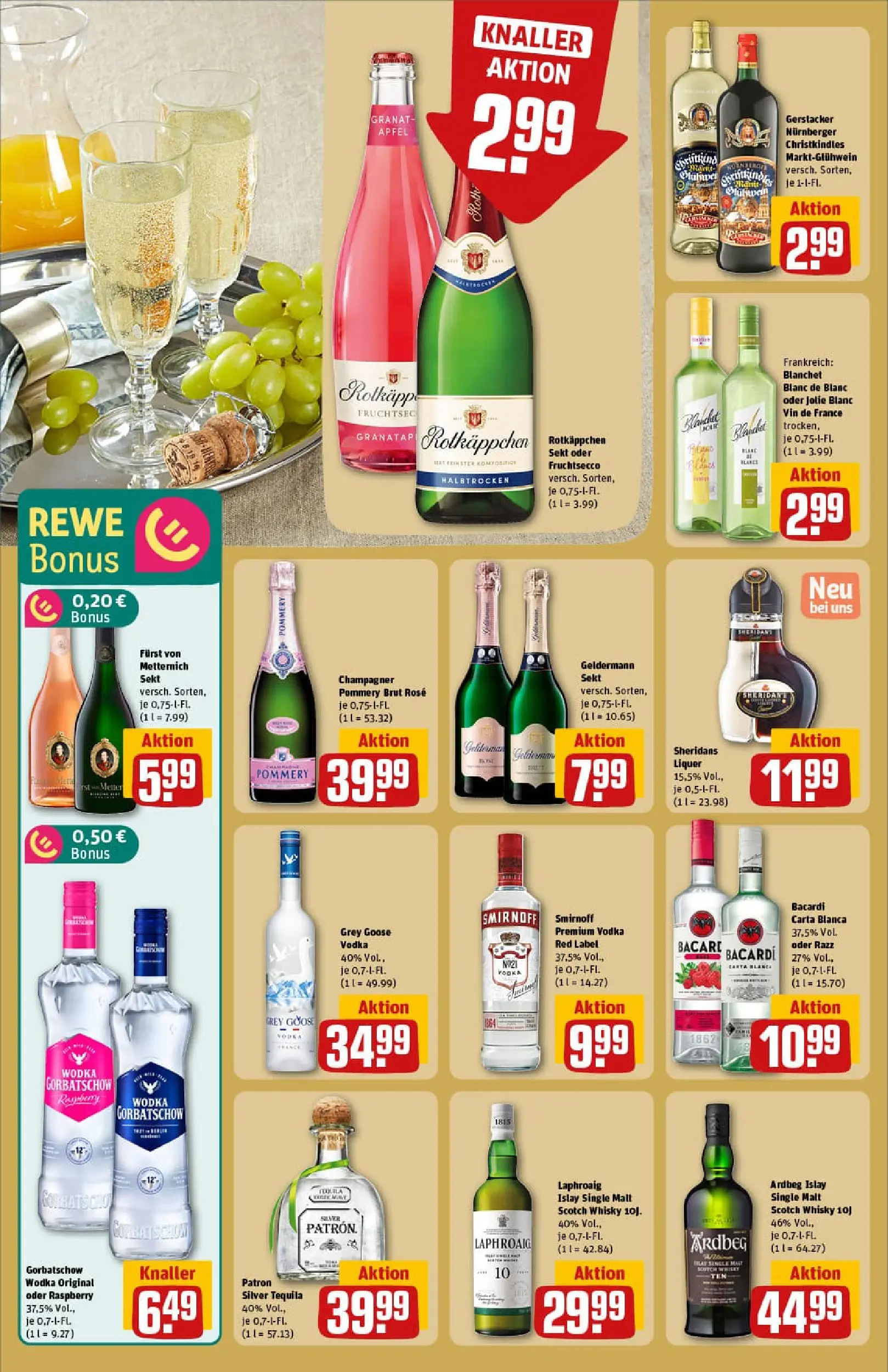 REWE Prospekt ab 17.11.2025 zum Blättern » Angebote | Seite: 22 | Produkte: Bacardi, Sekt, Fruchtsecco, Wodka