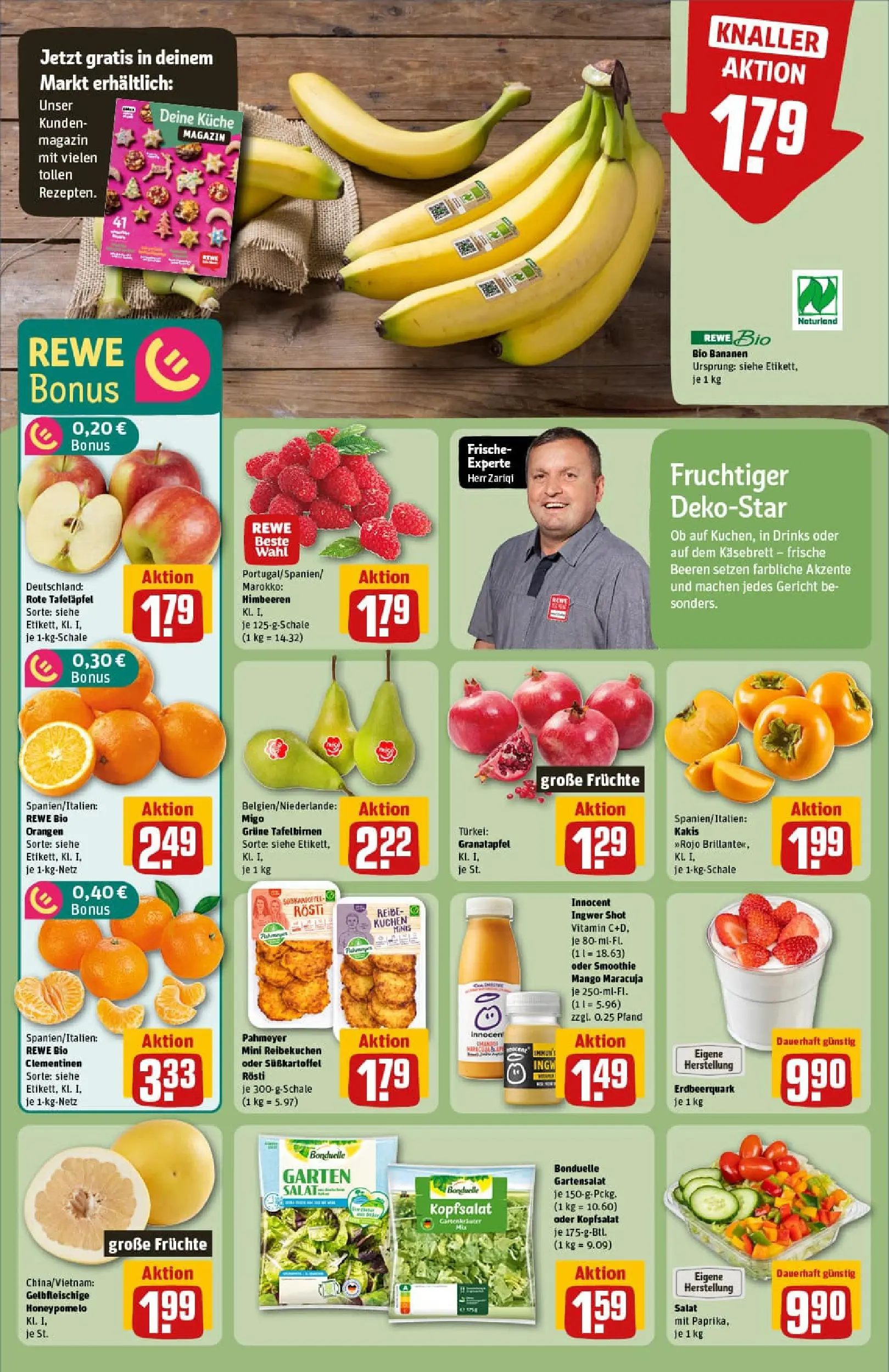 REWE Prospekt ab 17.11.2025 zum Blättern » Angebote | Seite: 6 | Produkte: Himbeeren, Granatapfel, Mango, Kuchen