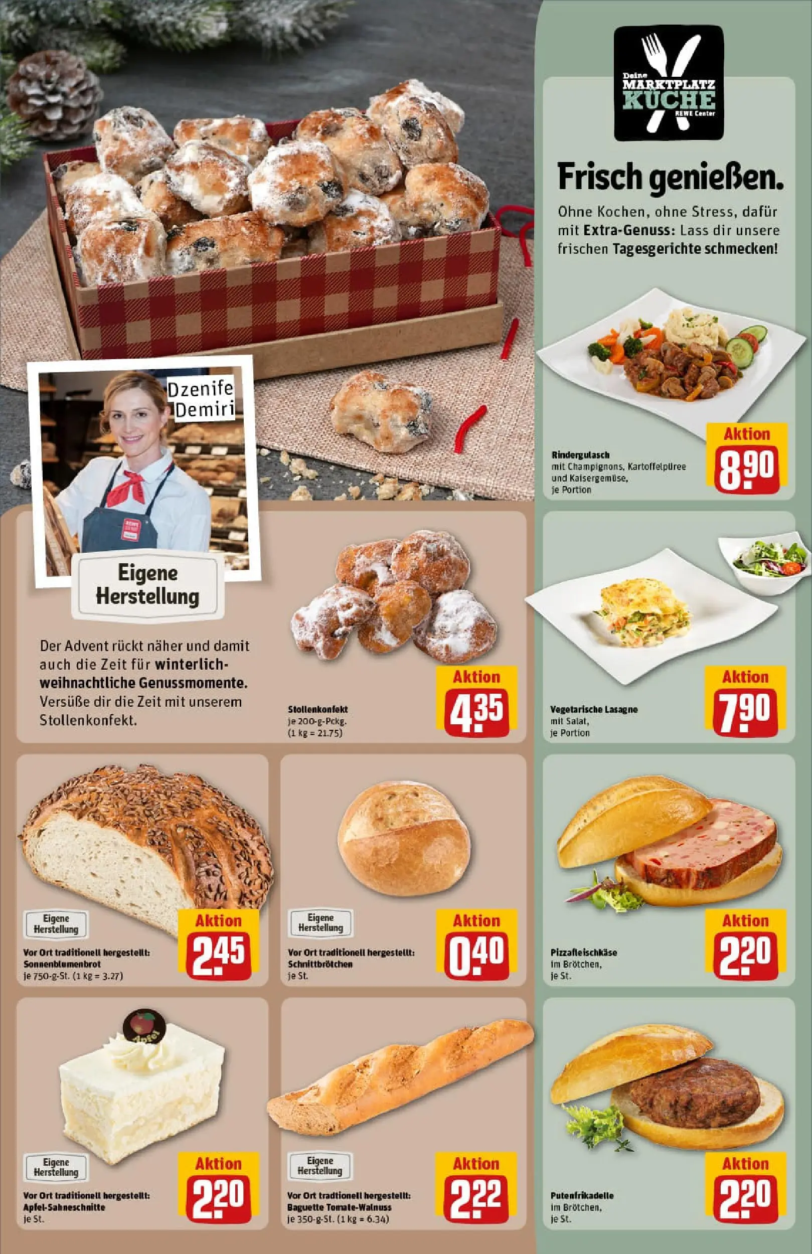 REWE Prospekt ab 17.11.2025 zum Blättern » Angebote | Seite: 13 | Produkte: Rindergulasch, Küche, Apple, Pizza