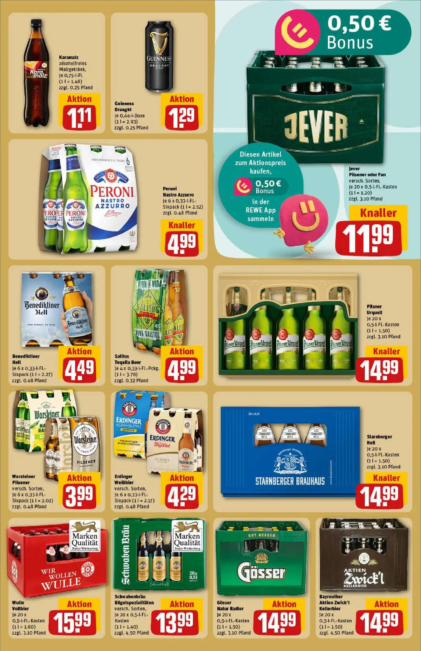 REWE Prospekt ab 17.11.2025 zum Blättern » Angebote | Seite: 19 | Produkte: Erdinger, Benediktiner hell, Tequila, Warsteiner