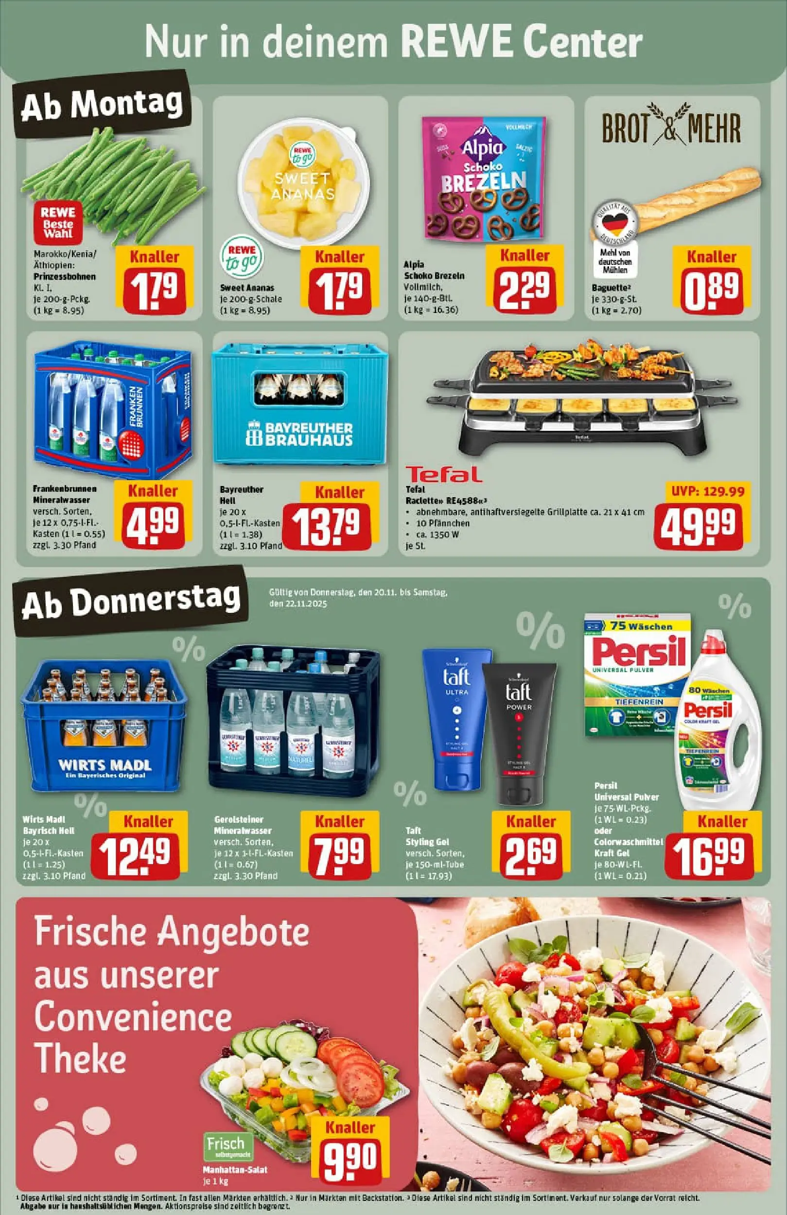 REWE Prospekt ab 17.11.2025 zum Blättern » Angebote | Seite: 3 | Produkte: Grill, Raclette, Persil, Gerolsteiner