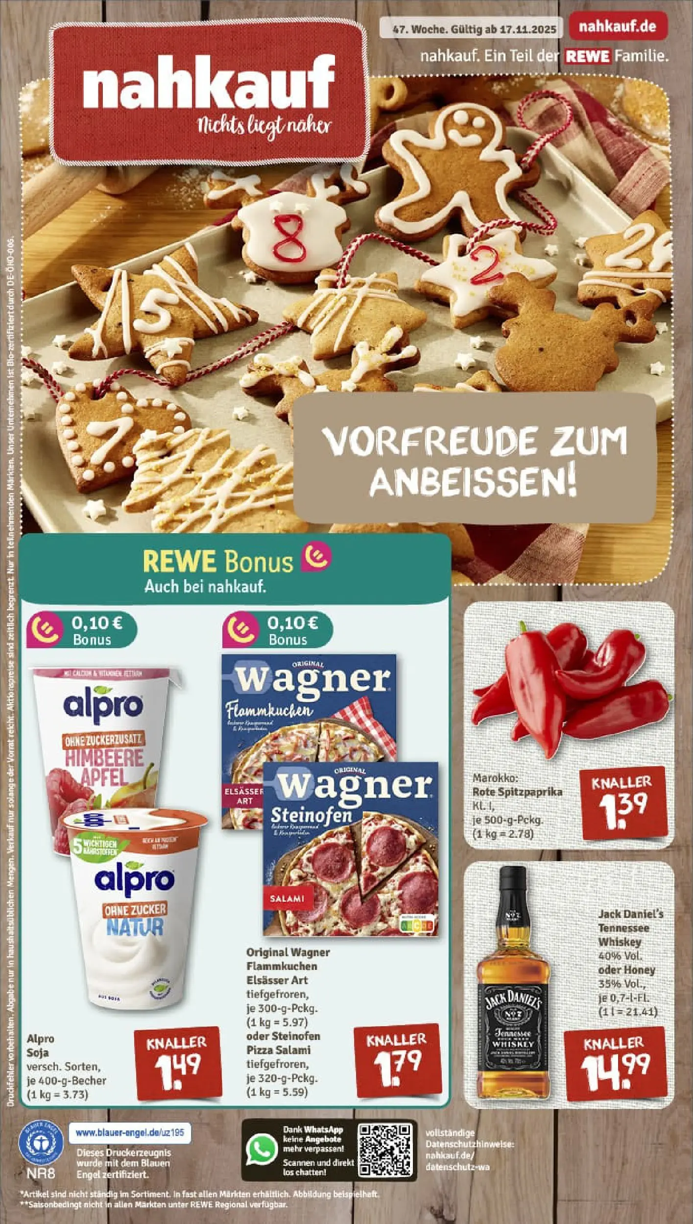 REWE Prospekt ab 17.11.2025 zum Blättern » Angebote | Seite: 1