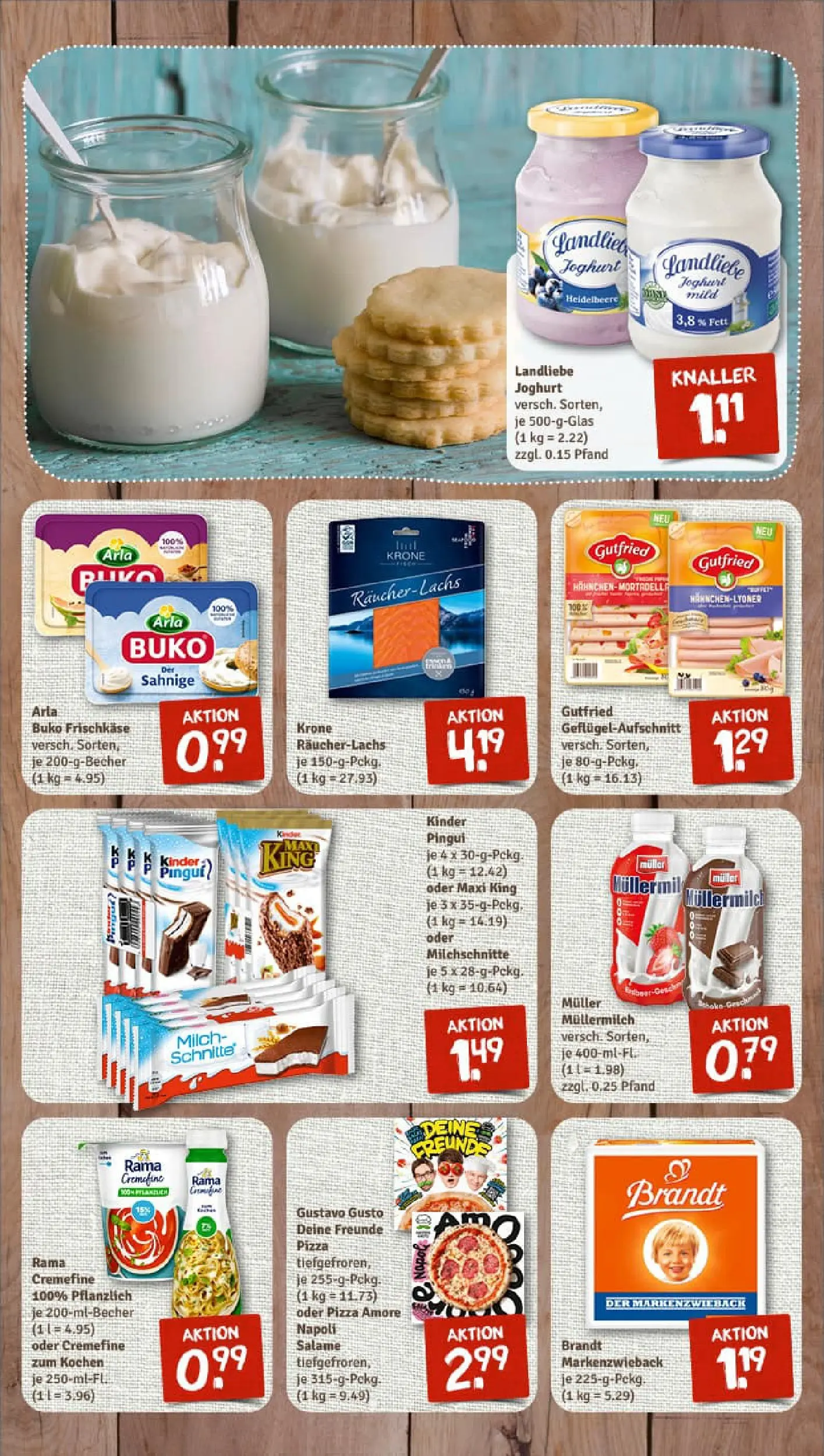REWE Prospekt ab 17.11.2025 zum Blättern » Angebote | Seite: 7 | Produkte: Rama, Joghurt, Arla buko, Pizza