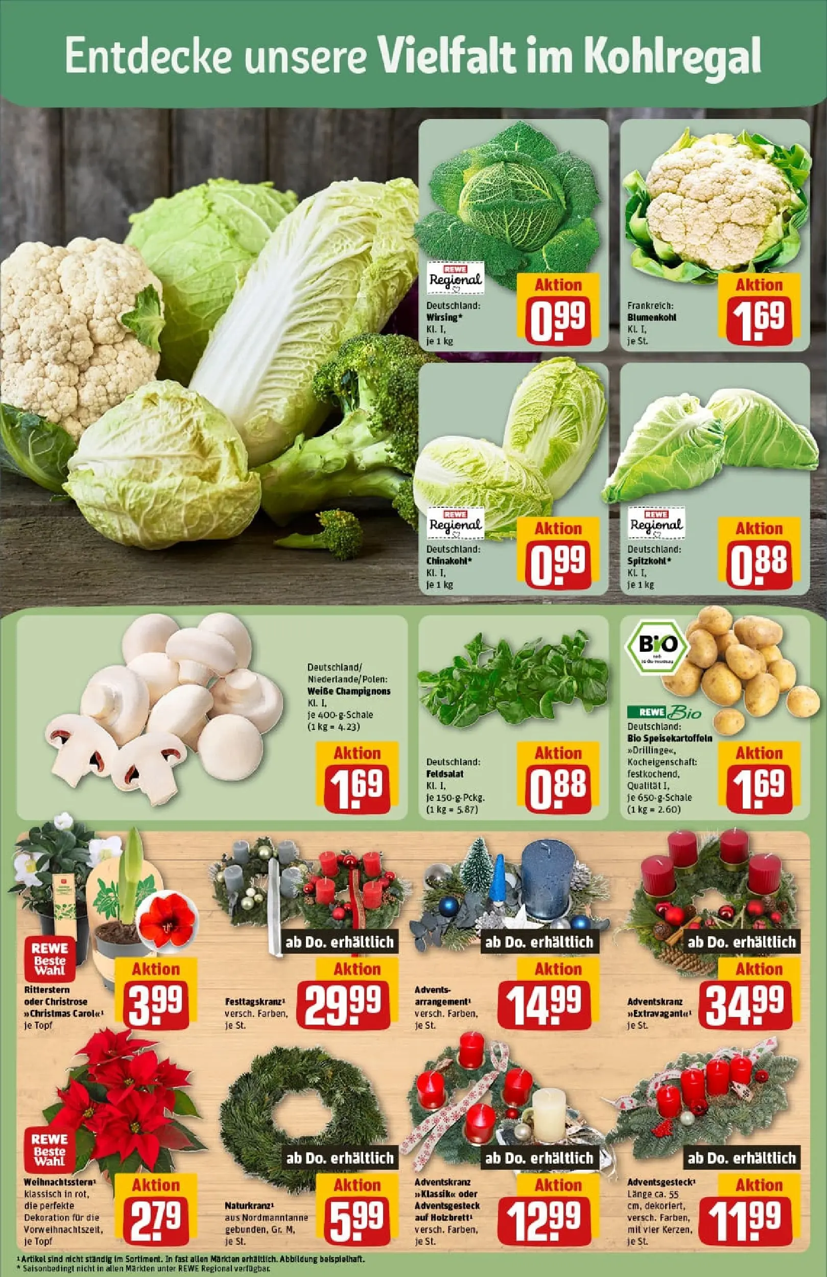 REWE Prospekt ab 17.11.2025 zum Blättern » Angebote | Seite: 9 | Produkte: Himbeeren, Mandarinen, Orangen, Heidelbeeren