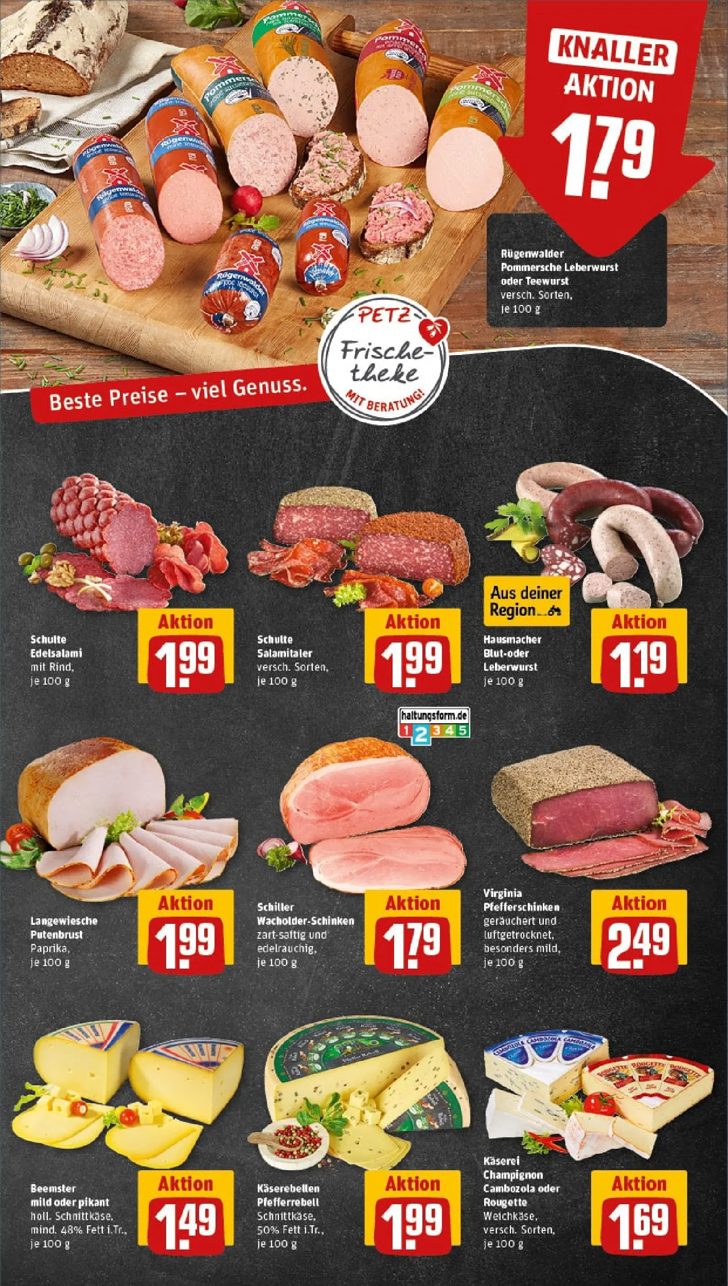 REWE Prospekt ab 17.11.2025 zum Blättern » Angebote | Seite: 9 | Produkte: Paprika, Salami