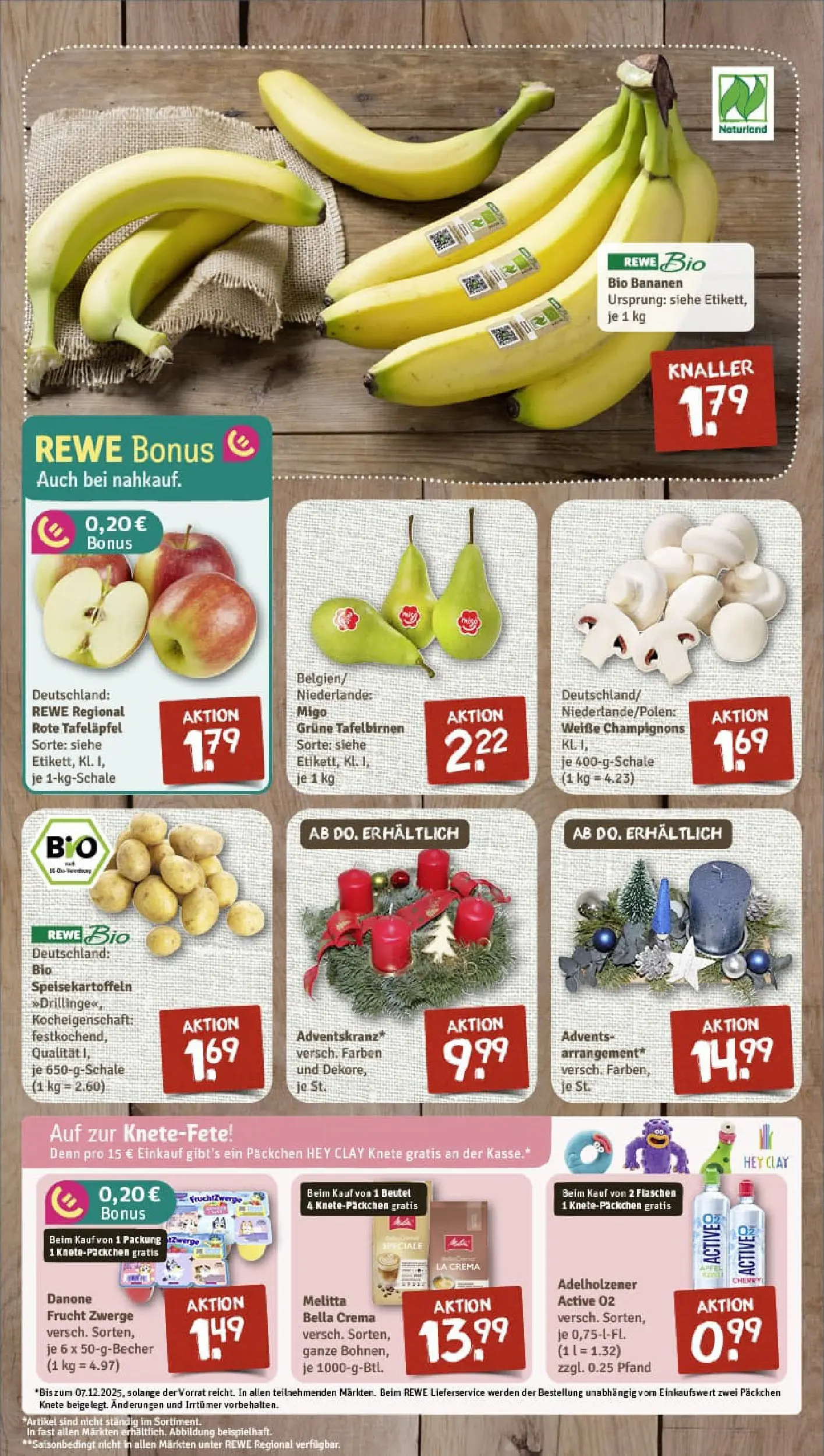 REWE Prospekt ab 17.11.2025 zum Blättern » Angebote | Seite: 3 | Produkte: Melitta, Adelholzener, Bananen, Apple