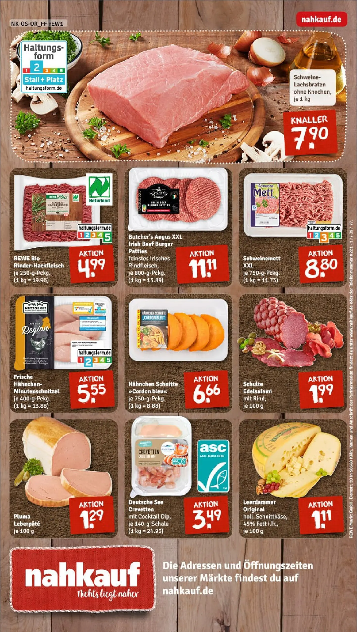 REWE Prospekt ab 17.11.2025 zum Blättern » Angebote | Seite: 12 | Produkte: Hahnchen, Burger, Leerdammer, Salami