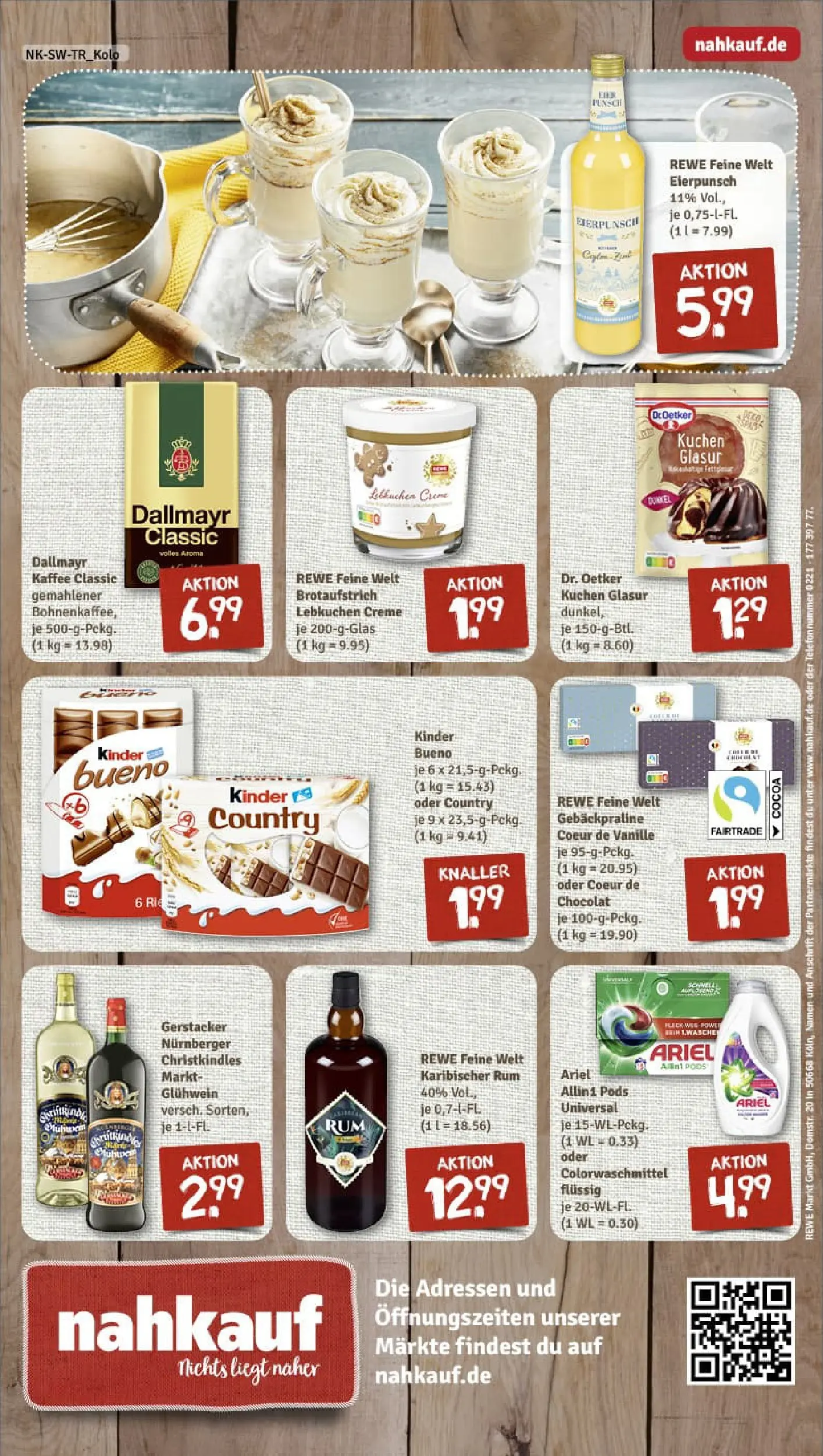 REWE Prospekt ab 17.11.2025 zum Blättern » Angebote | Seite: 8 | Produkte: Kaffee, Rum, Dallmayr, Kuchen