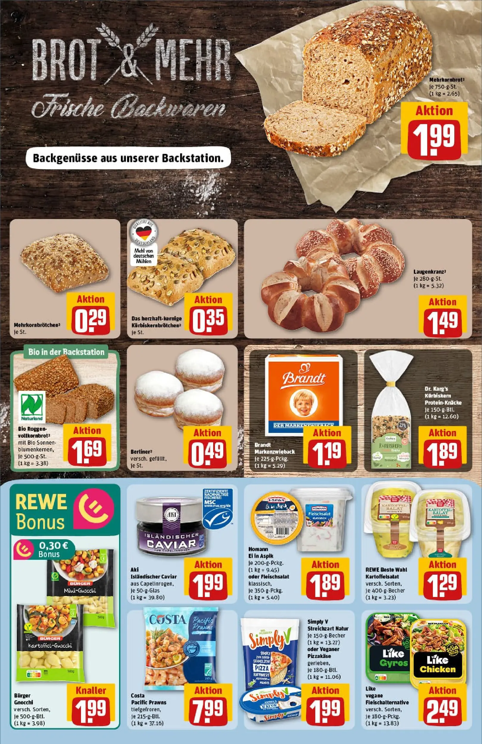 REWE Prospekt ab 17.11.2025 zum Blättern » Angebote | Seite: 12 | Produkte: Mehl, Gyros, Brot, Pizza