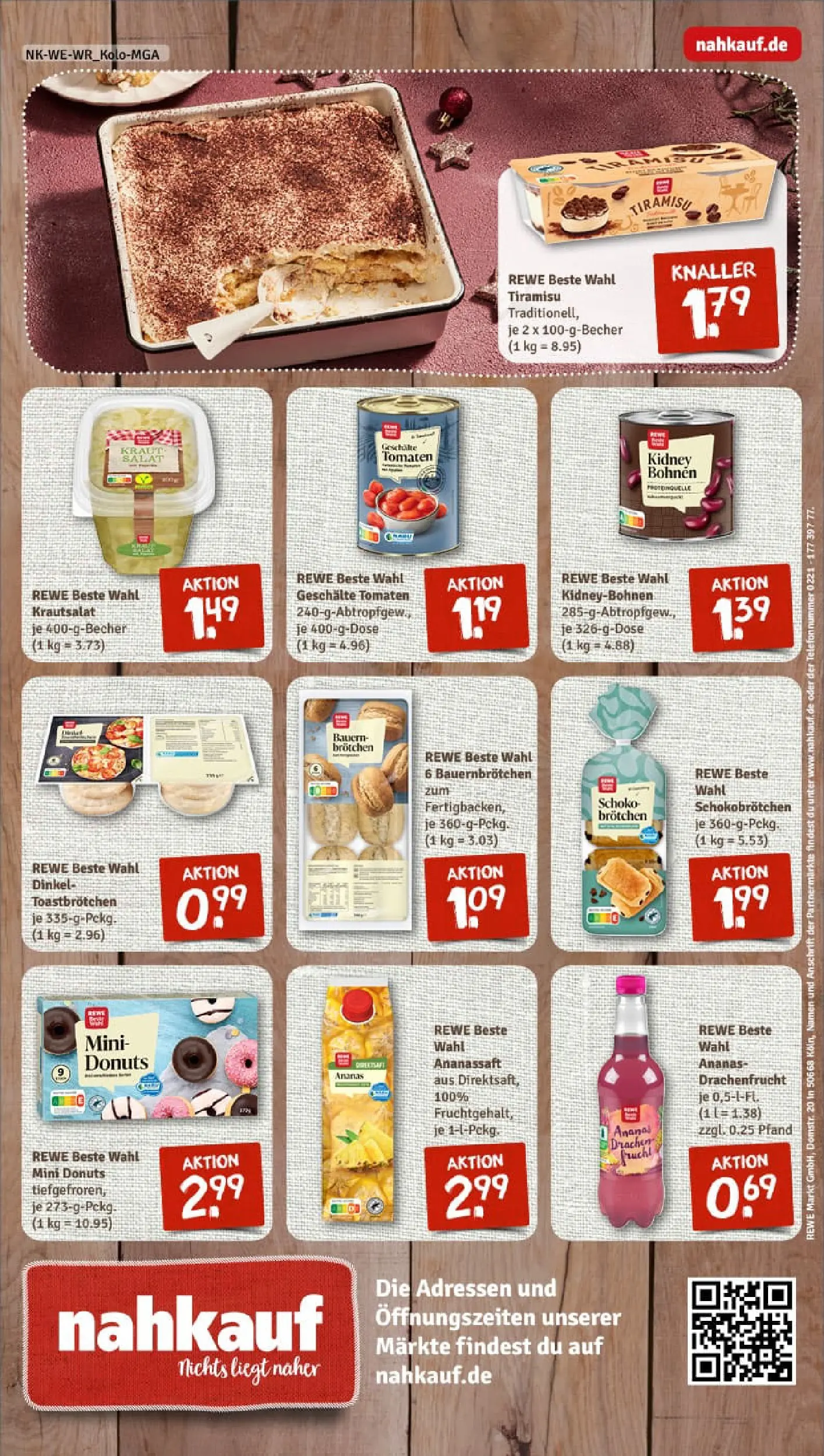 REWE Prospekt ab 17.11.2025 zum Blättern » Angebote | Seite: 8 | Produkte: Toast, Tomaten, Donuts, Salat