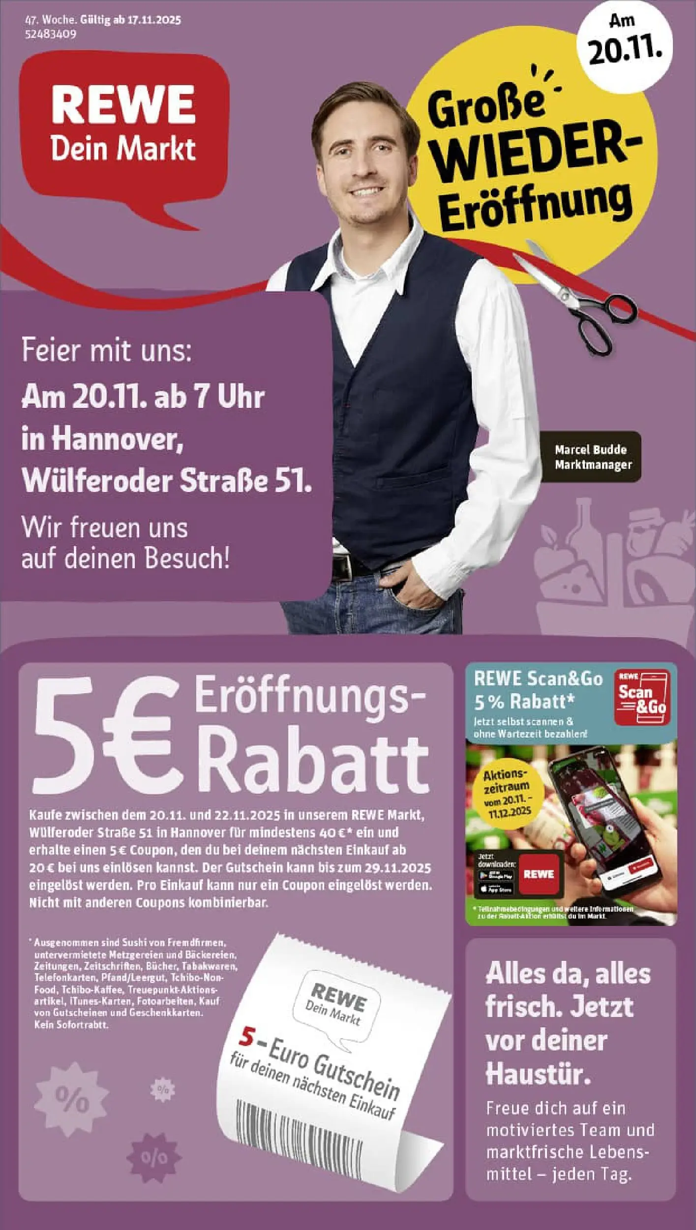 REWE Prospekt ab 17.11.2025 zum Blättern » Angebote | Seite: 1 | Produkte: Uhr