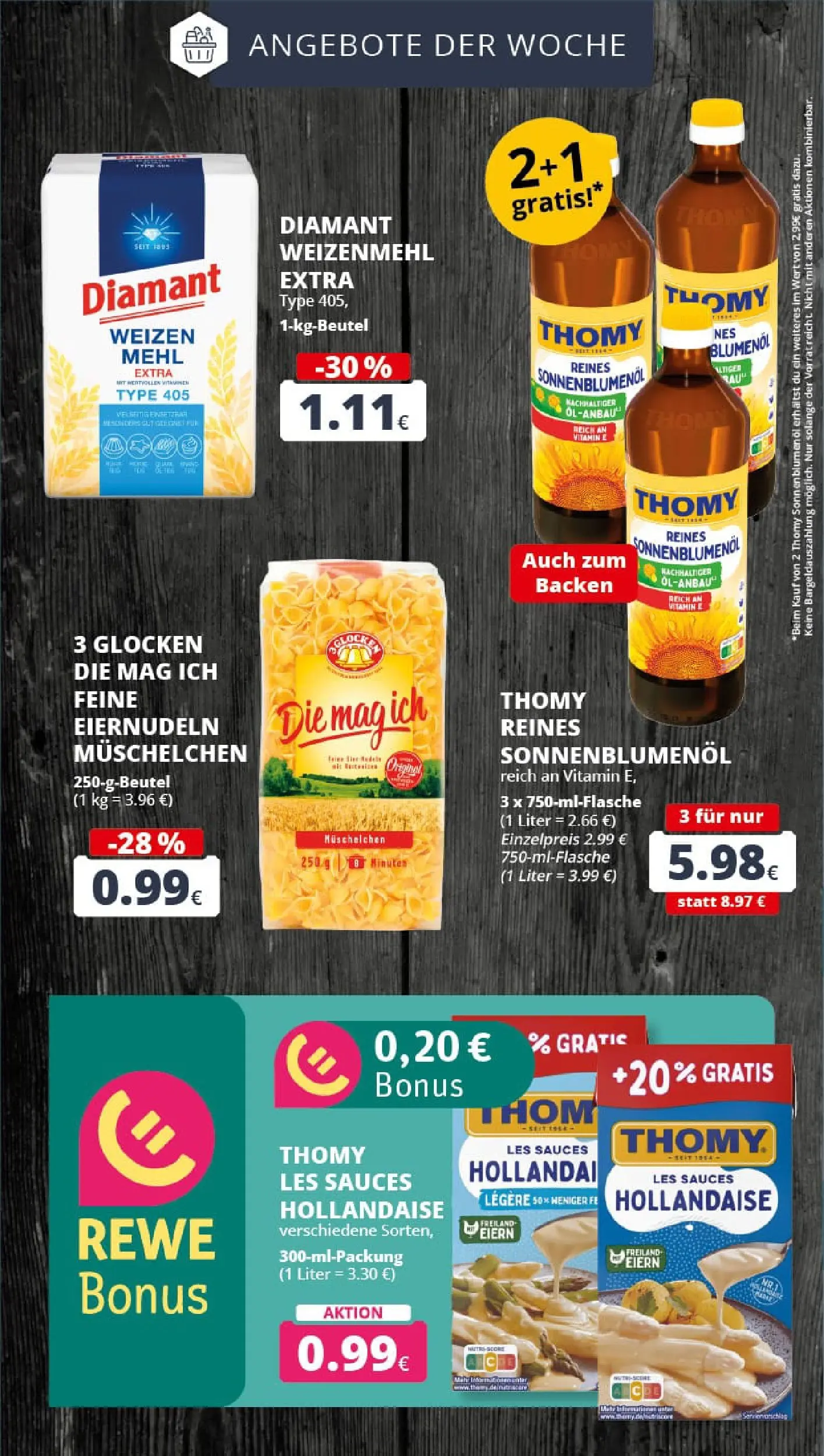 REWE Prospekt ab 17.11.2025 zum Blättern » Angebote | Seite: 6 | Produkte: Mehl, Öl, Sonnenblumenol, Weizenmehl