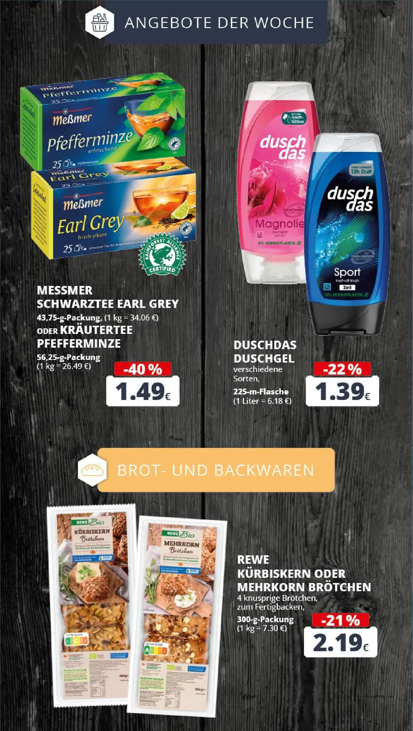 REWE Prospekt ab 17.11.2025 zum Blättern » Angebote | Seite: 9 | Produkte: Messmer, Duschdas, Shower Gel, Brot