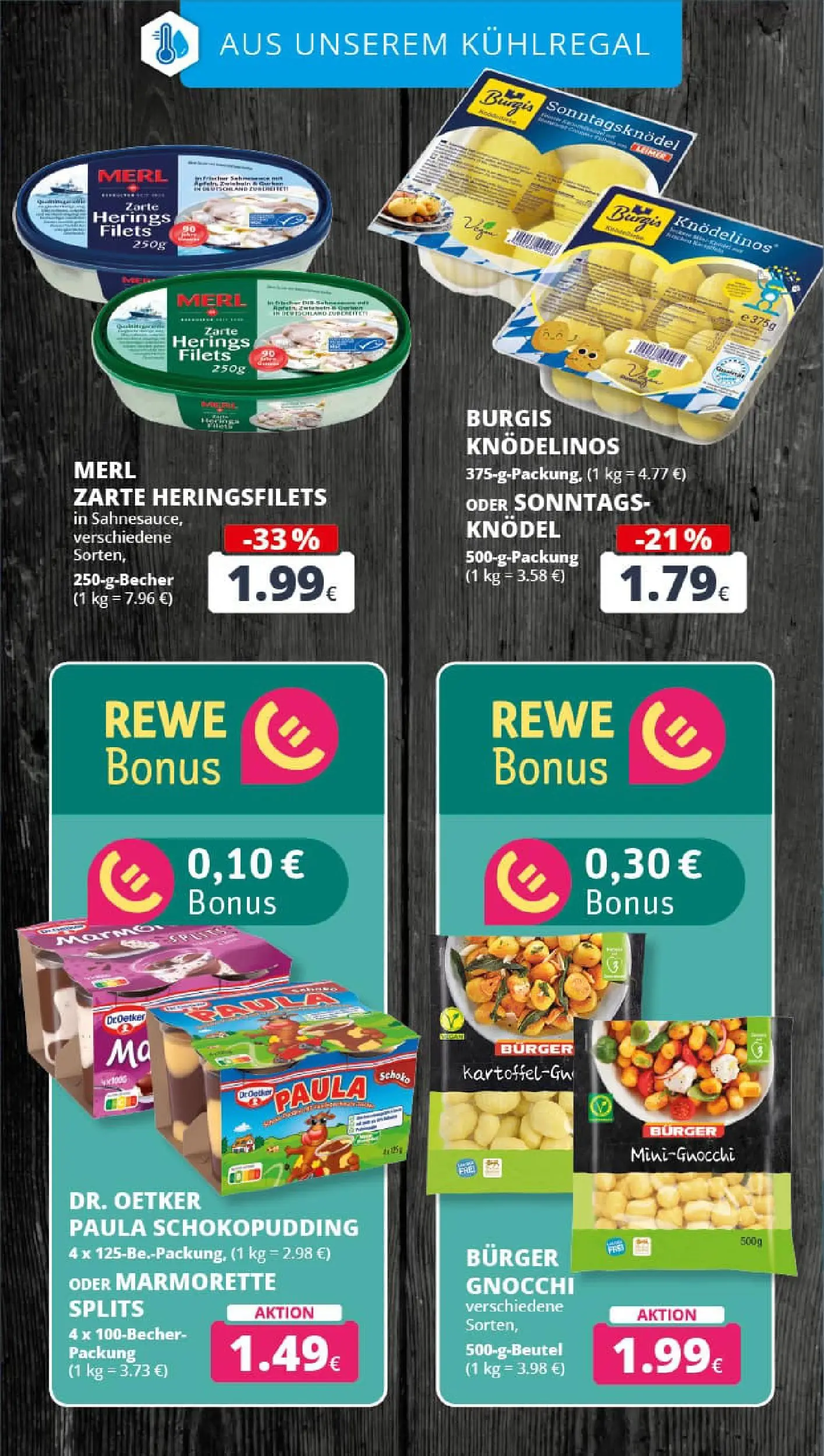 REWE Prospekt ab 17.11.2025 zum Blättern » Angebote | Seite: 18 | Produkte: Burger, Pudding