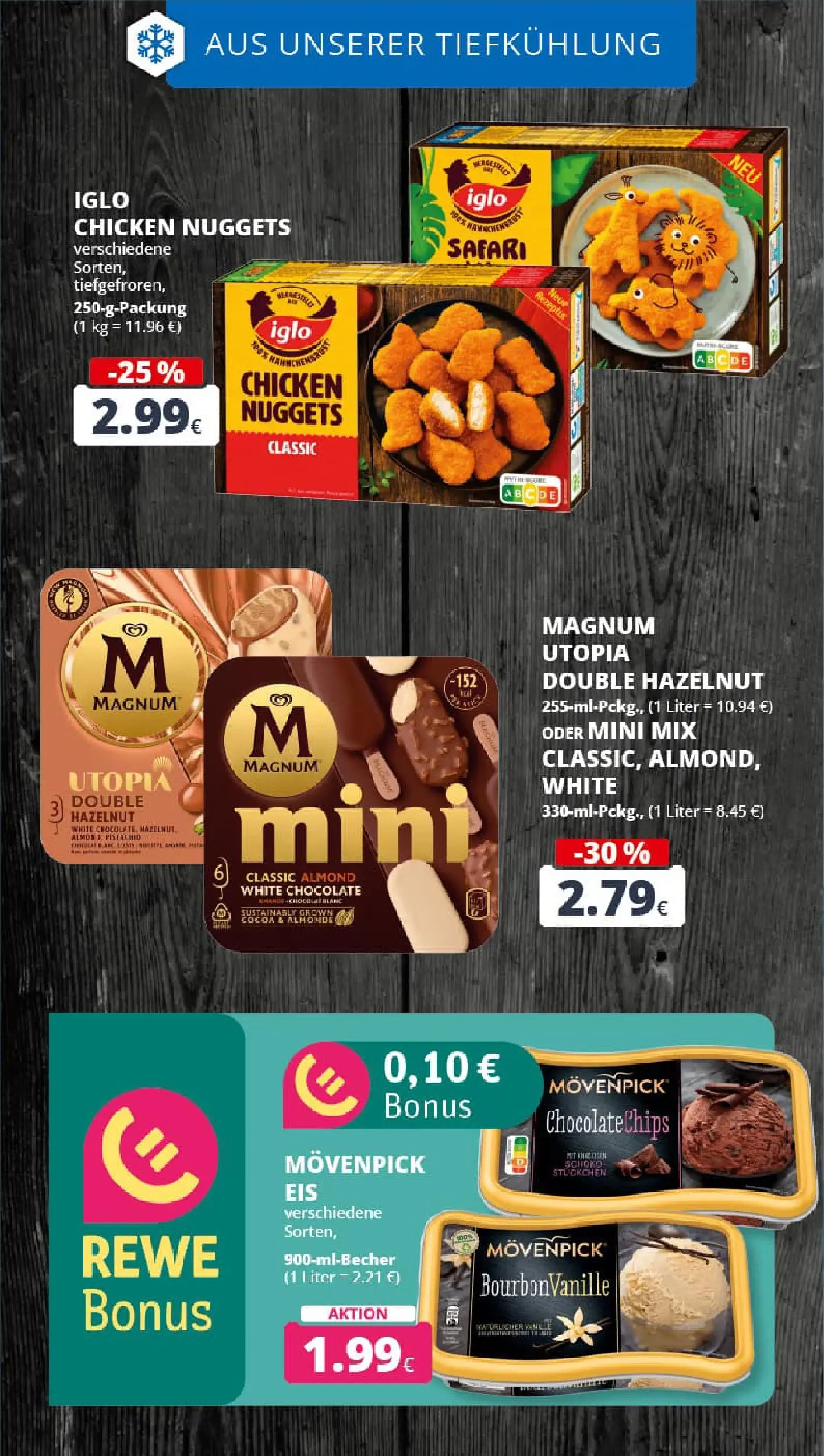 REWE Prospekt ab 17.11.2025 zum Blättern » Angebote | Seite: 20 | Produkte: Movenpick eis, Bourbon, Chips, Eis