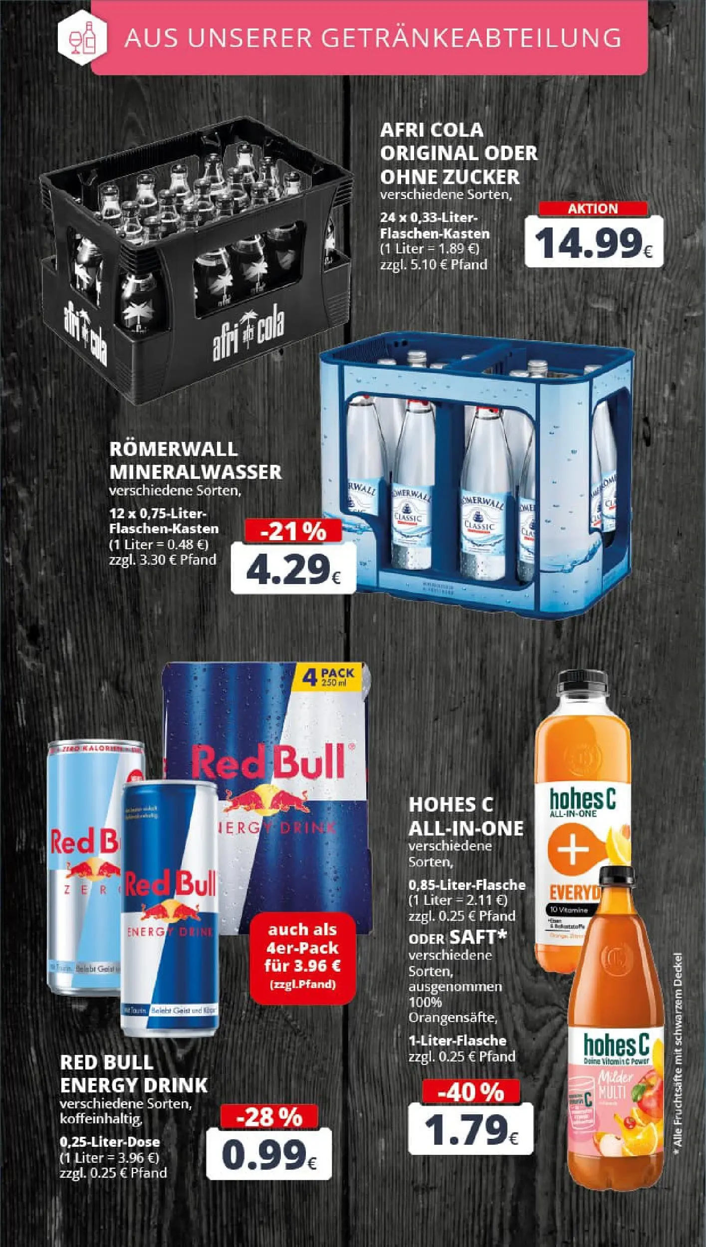 REWE Prospekt ab 17.11.2025 zum Blättern » Angebote | Seite: 21 | Produkte: Cola, Mineralwasser, Zucker, Hohes c