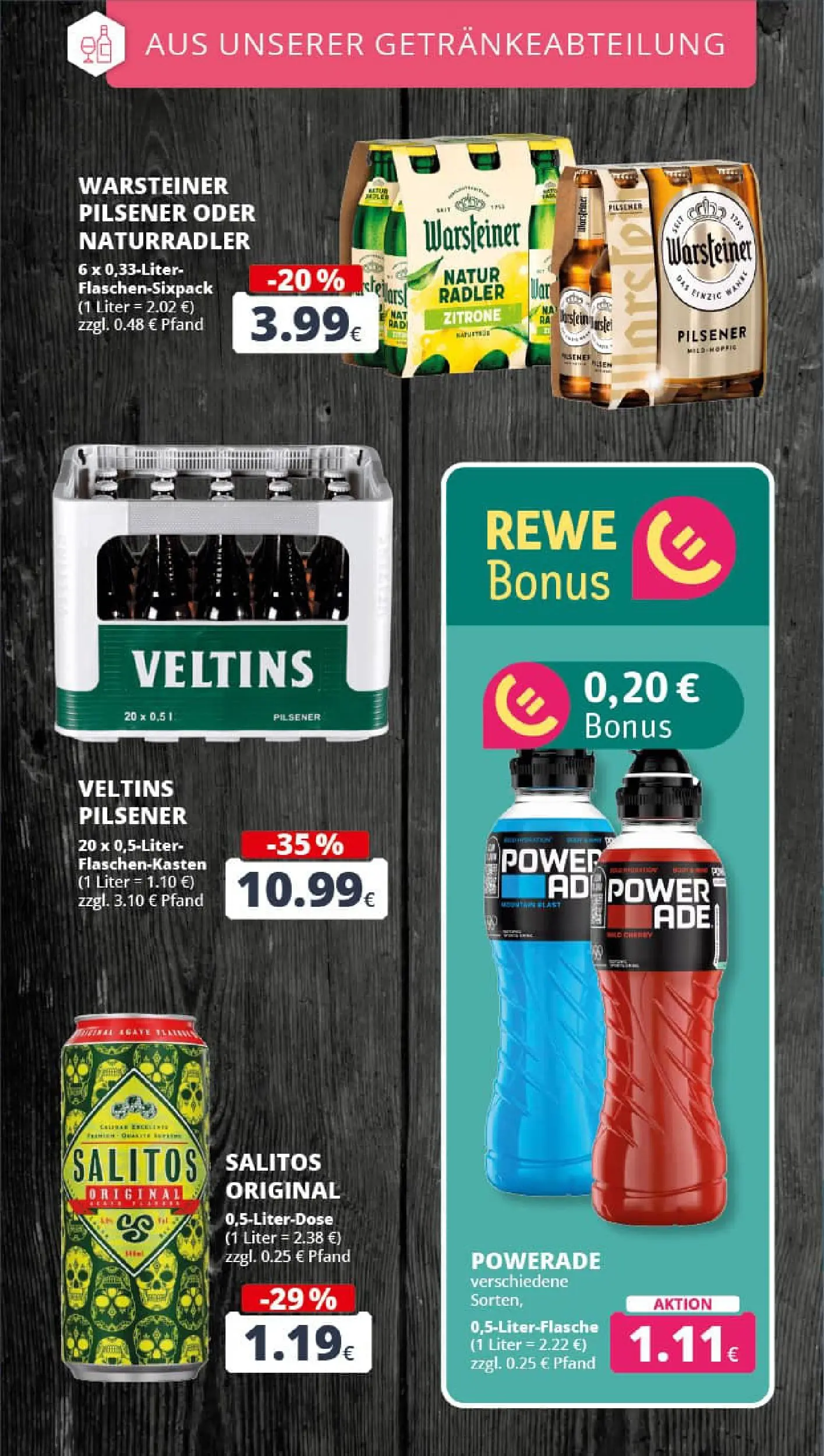 REWE Prospekt ab 17.11.2025 zum Blättern » Angebote | Seite: 22 | Produkte: Radler, Warsteiner, Powerade, Veltins