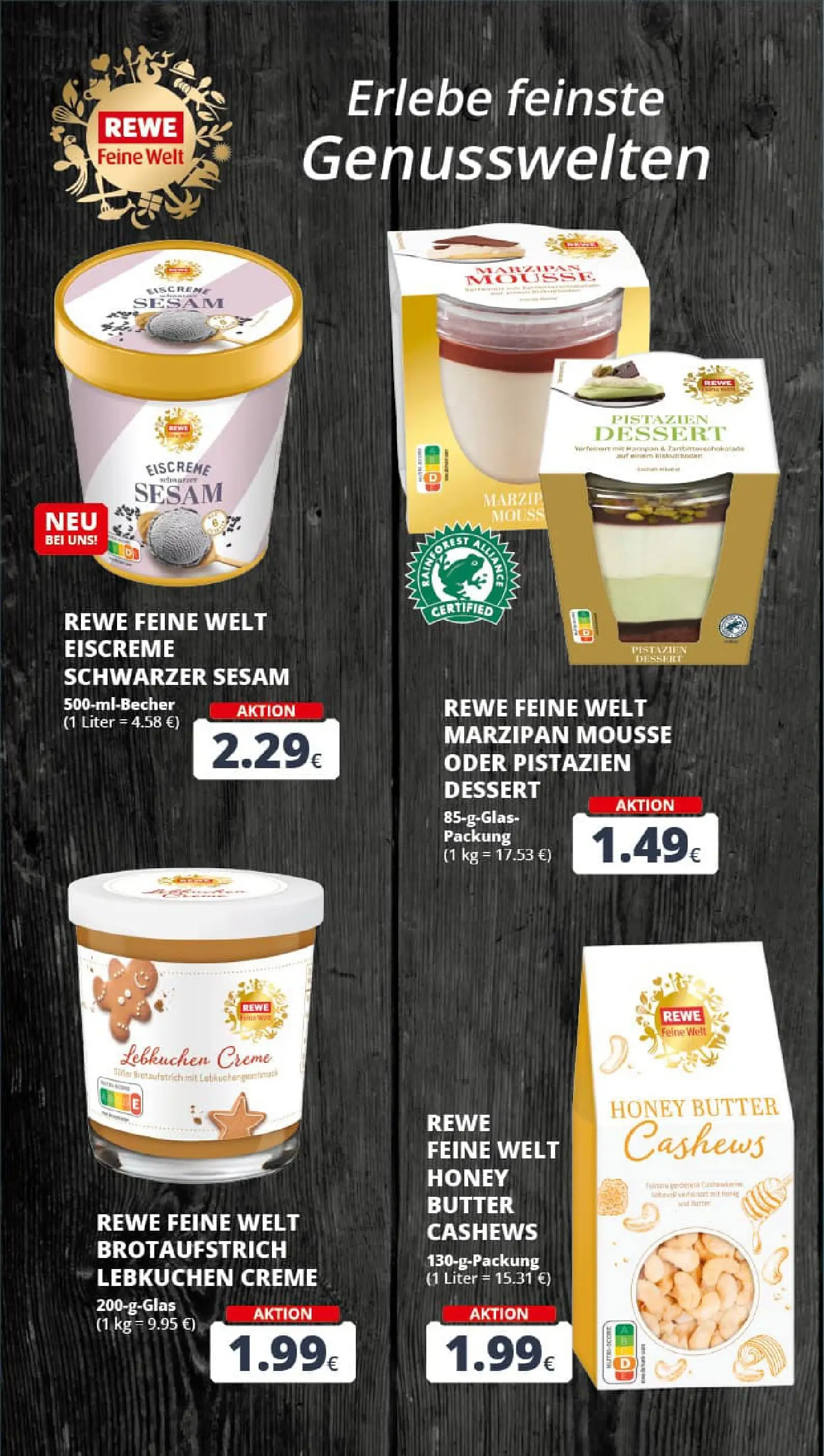 REWE Prospekt ab 17.11.2025 zum Blättern » Angebote | Seite: 25 | Produkte: Butter, Eiscreme, Pistazien, Creme