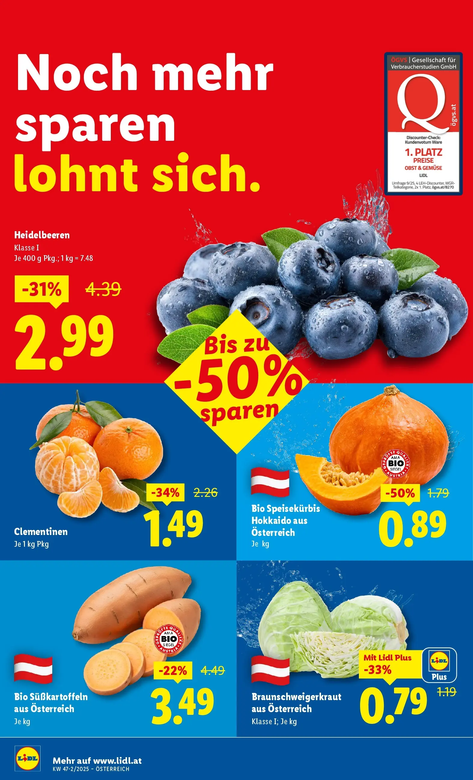 Lidl - Lidl: Flugblatt in deiner Nähe ab 19.11.2025 - Angebote ab donnerstag | Seite: 4 | Produkte: Gemüse, Obst
