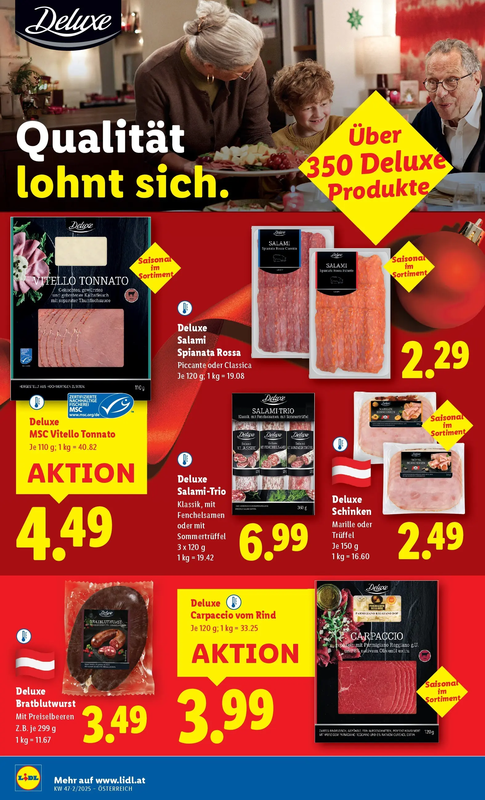 Lidl - Lidl: Flugblatt in deiner Nähe ab 19.11.2025 - Angebote ab donnerstag | Seite: 8 | Produkte: Salami, Schinken