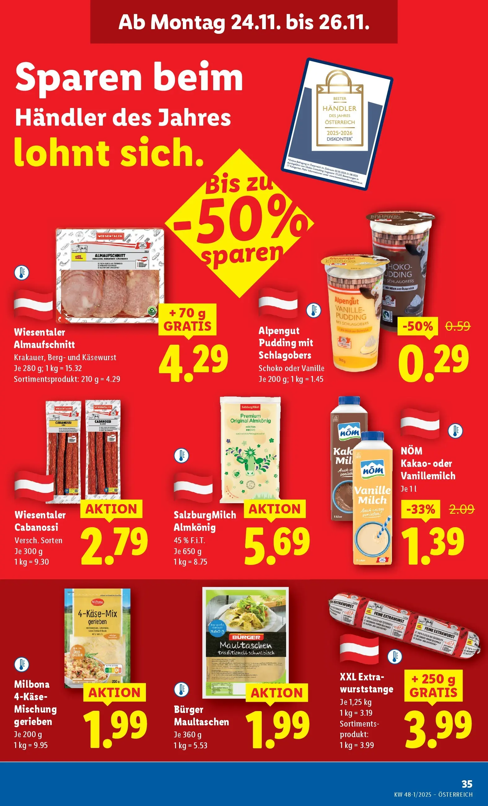 Lidl - Lidl: Flugblatt in deiner Nähe ab 19.11.2025 - Angebote ab donnerstag | Seite: 37 | Produkte: Milch