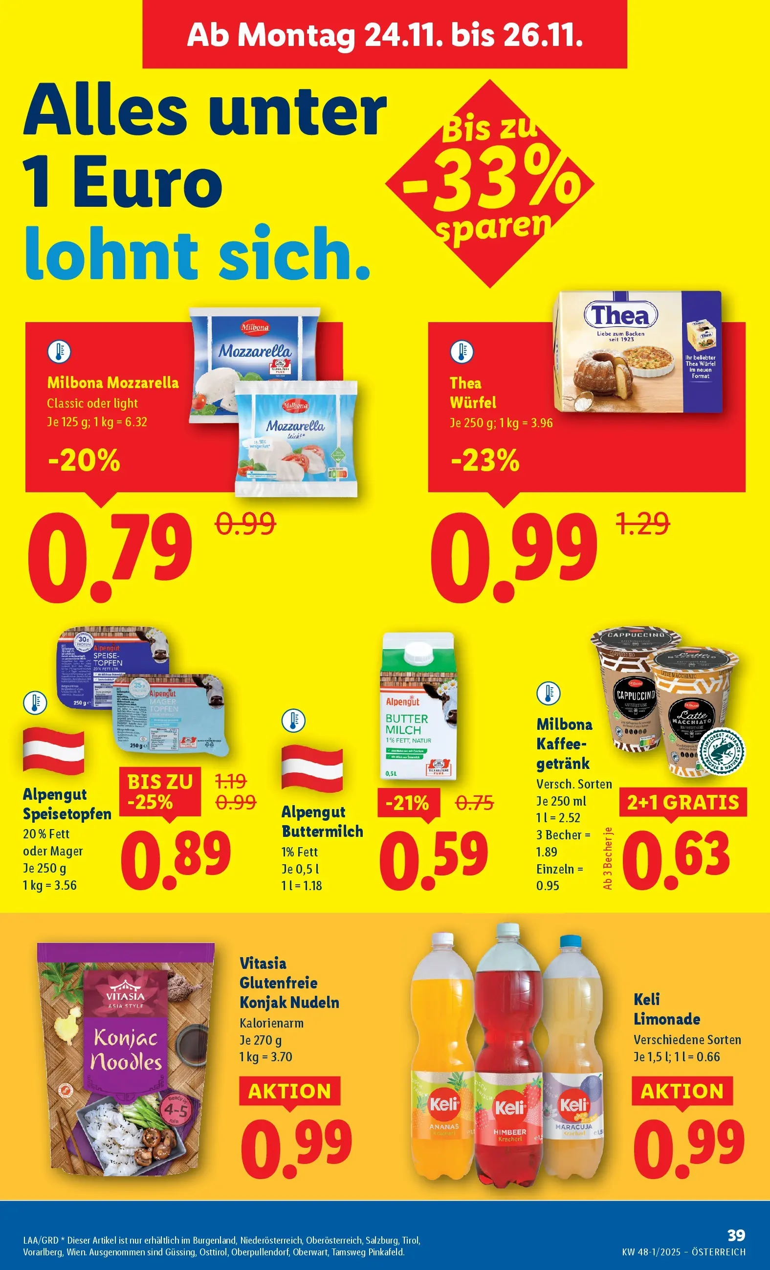 Lidl - Lidl: Flugblatt in deiner Nähe ab 19.11.2025 - Angebote ab donnerstag | Seite: 41 | Produkte: Milch, Butter, Kaffee, Ananas