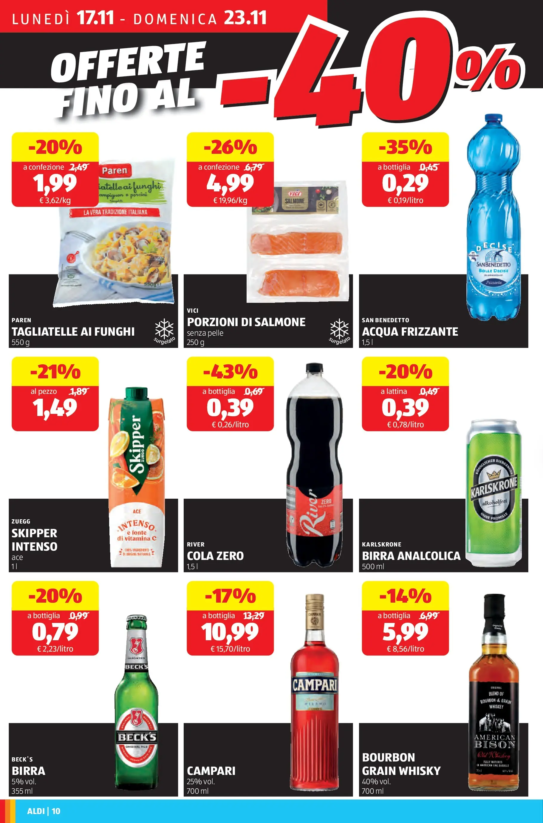 Nuovo Aldi - Black November dal 16/11/2025 > offerte anteprima 🛍️ | Pagina: 10 | Prodotti: Birra, Tagliatelle, Bourbon, Acqua
