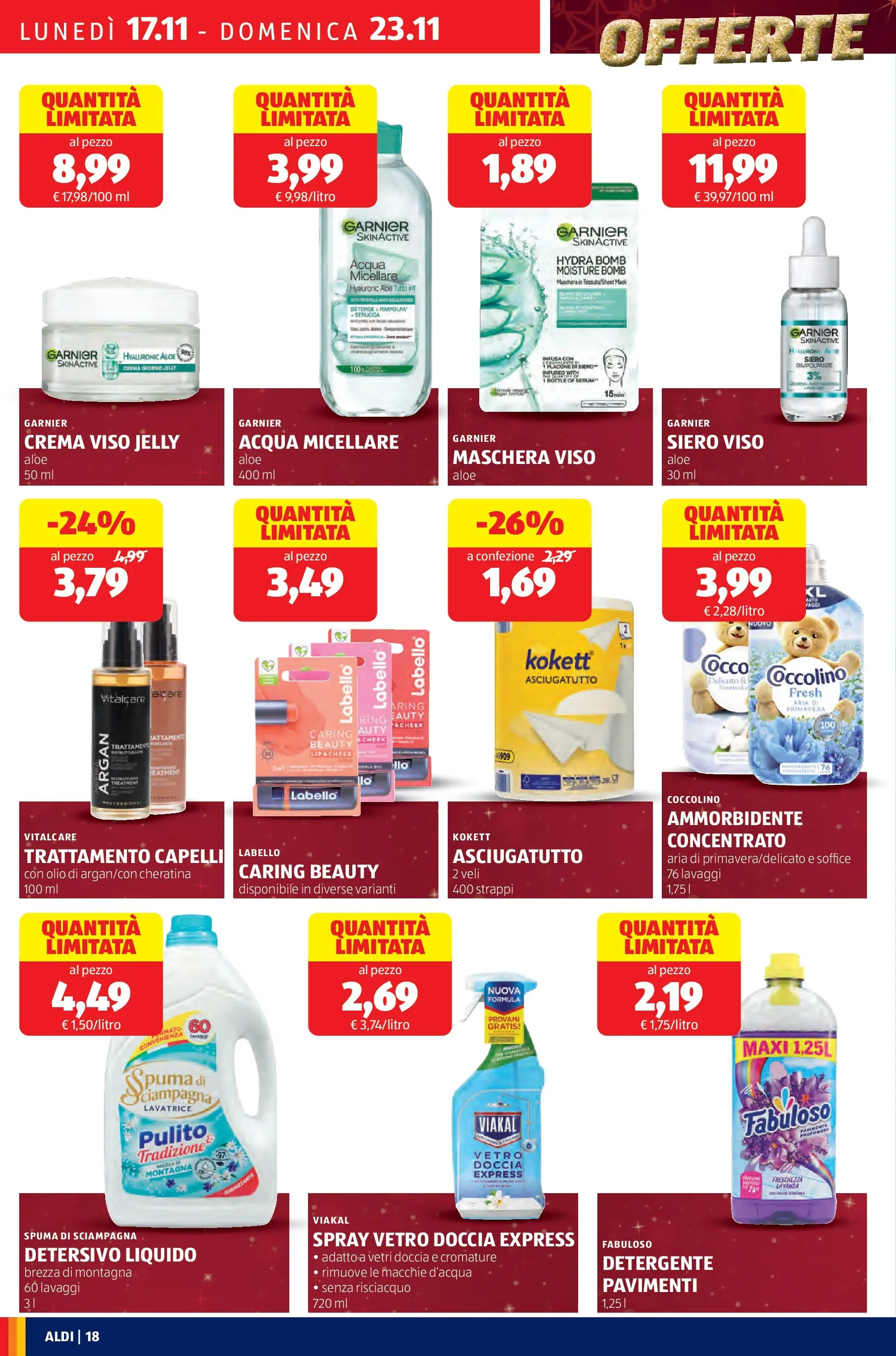 Nuovo Aldi - Black November dal 16/11/2025 > offerte anteprima 🛍️ | Pagina: 18 | Prodotti: Acqua micellare, Detergente, Olio, Asciugatutto
