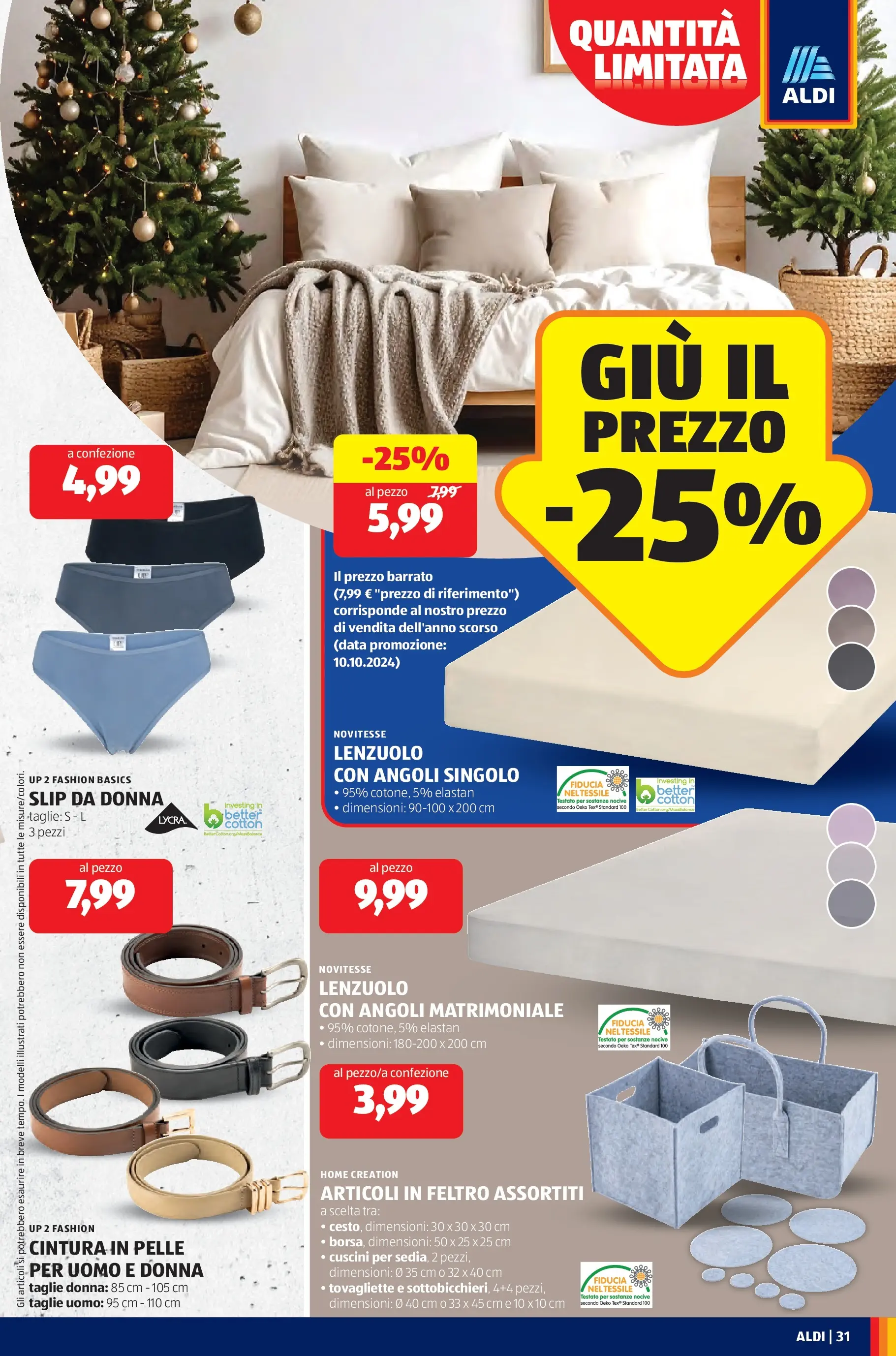 Nuovo Aldi - Black November dal 16/11/2025 > offerte anteprima 🛍️ | Pagina: 31 | Prodotti: Slip, Cintura, Data, Tovagliette